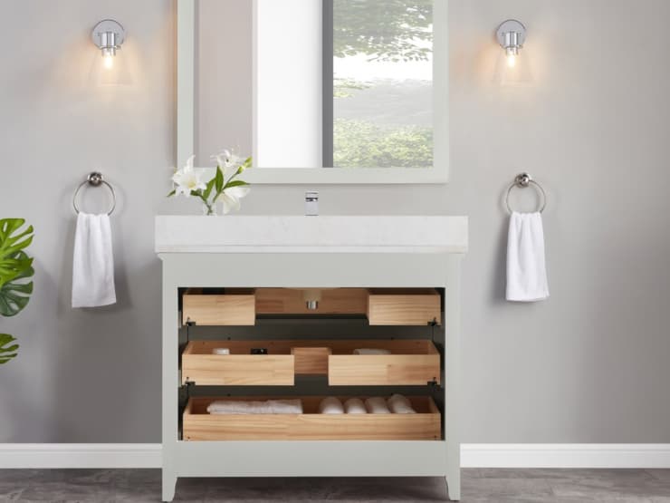 Legion Furniture Ws Series Silver Strand Vanity