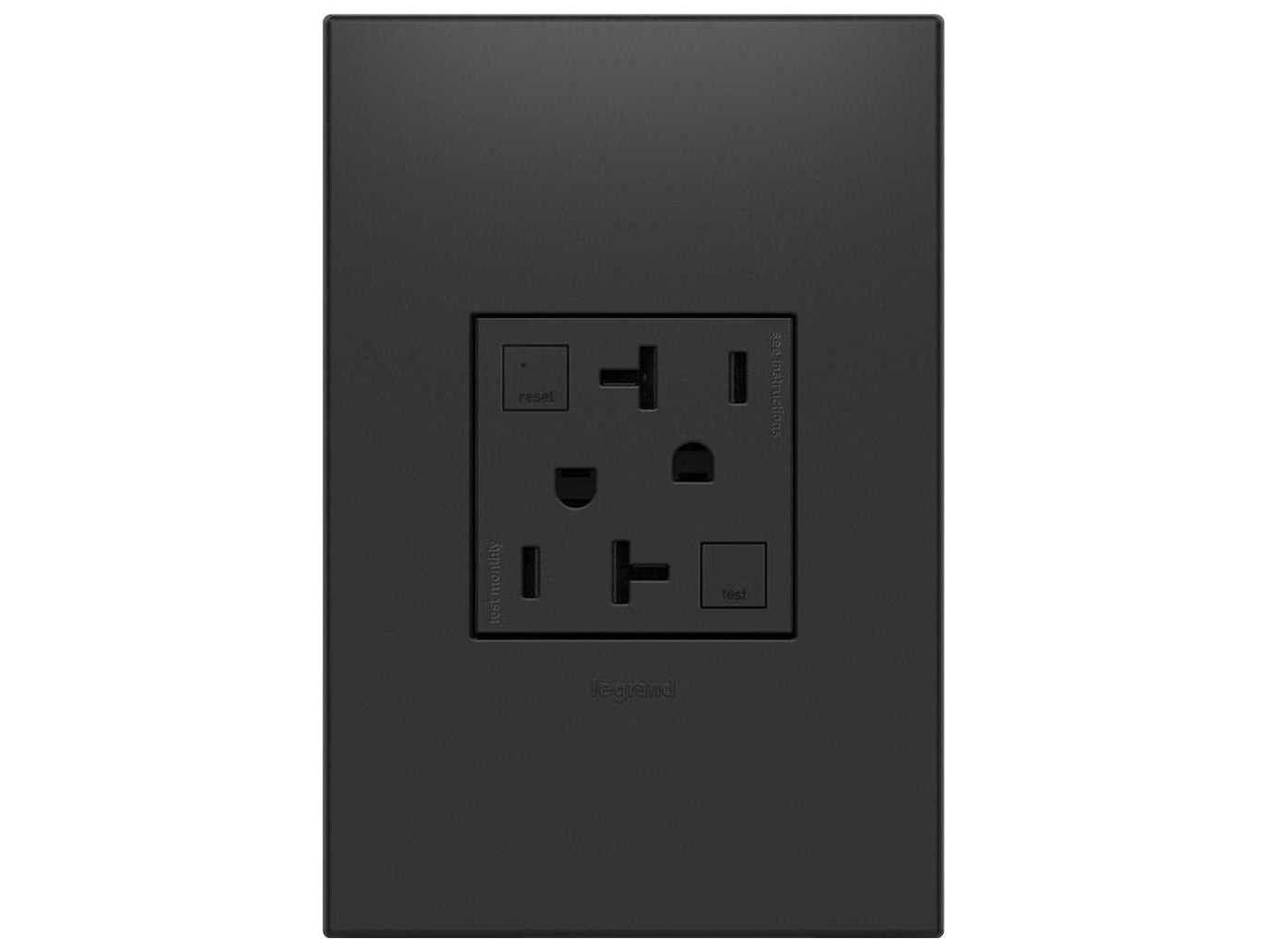 Legrand Outlets Graphite 20A Tamper-Resistant GFCI