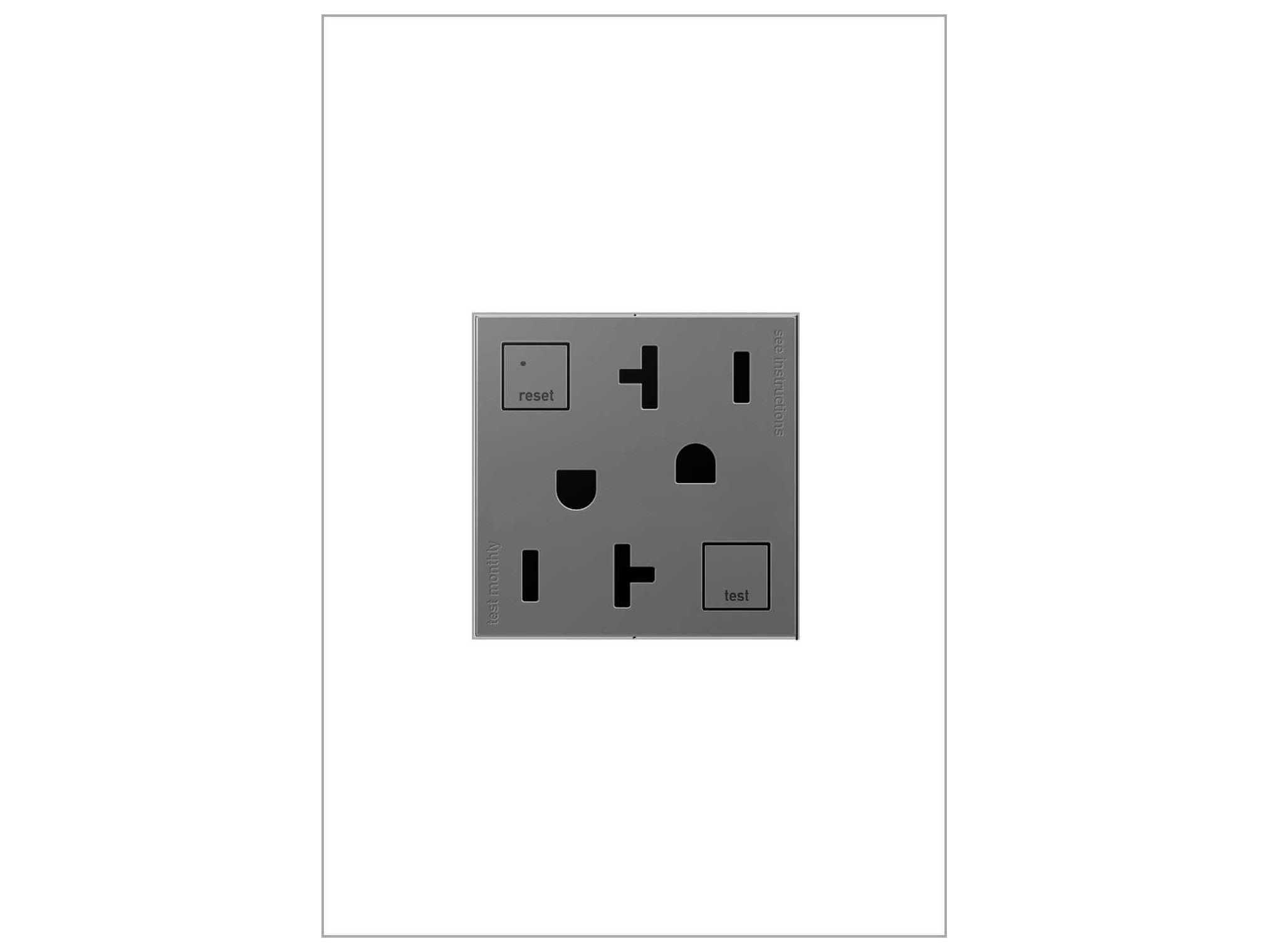 Legrand Outlets Magnesium 20A Tamper-Resistant GFCI