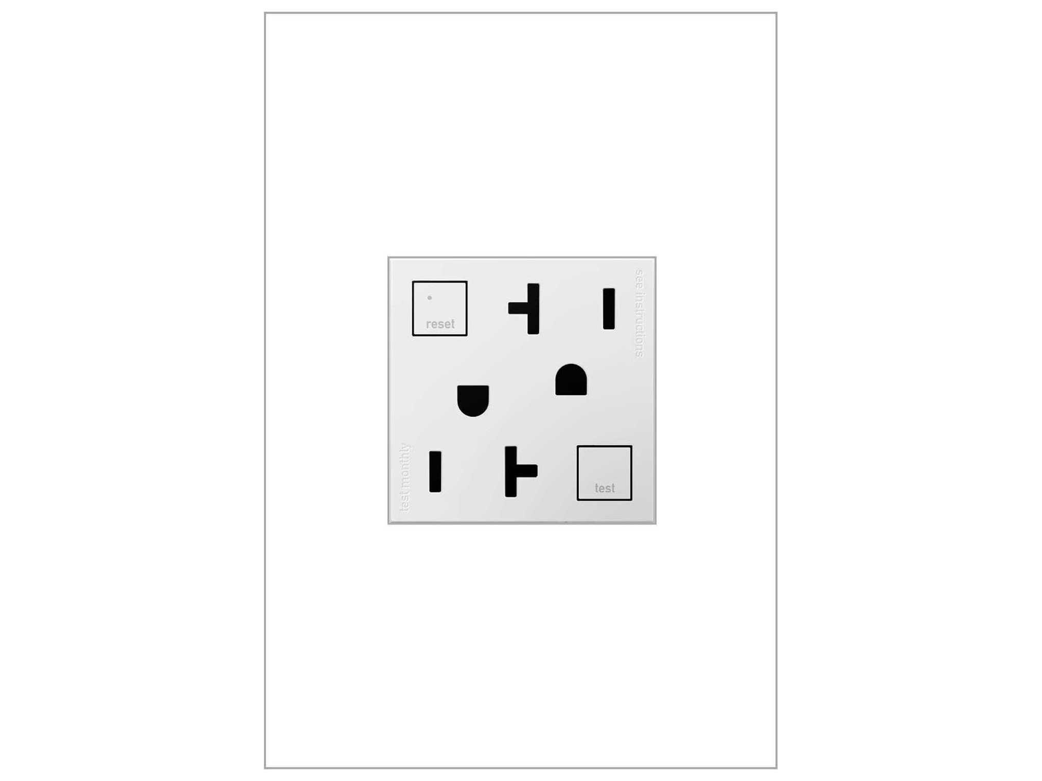 Legrand Outlets White 20A Tamper-Resistant GFCI