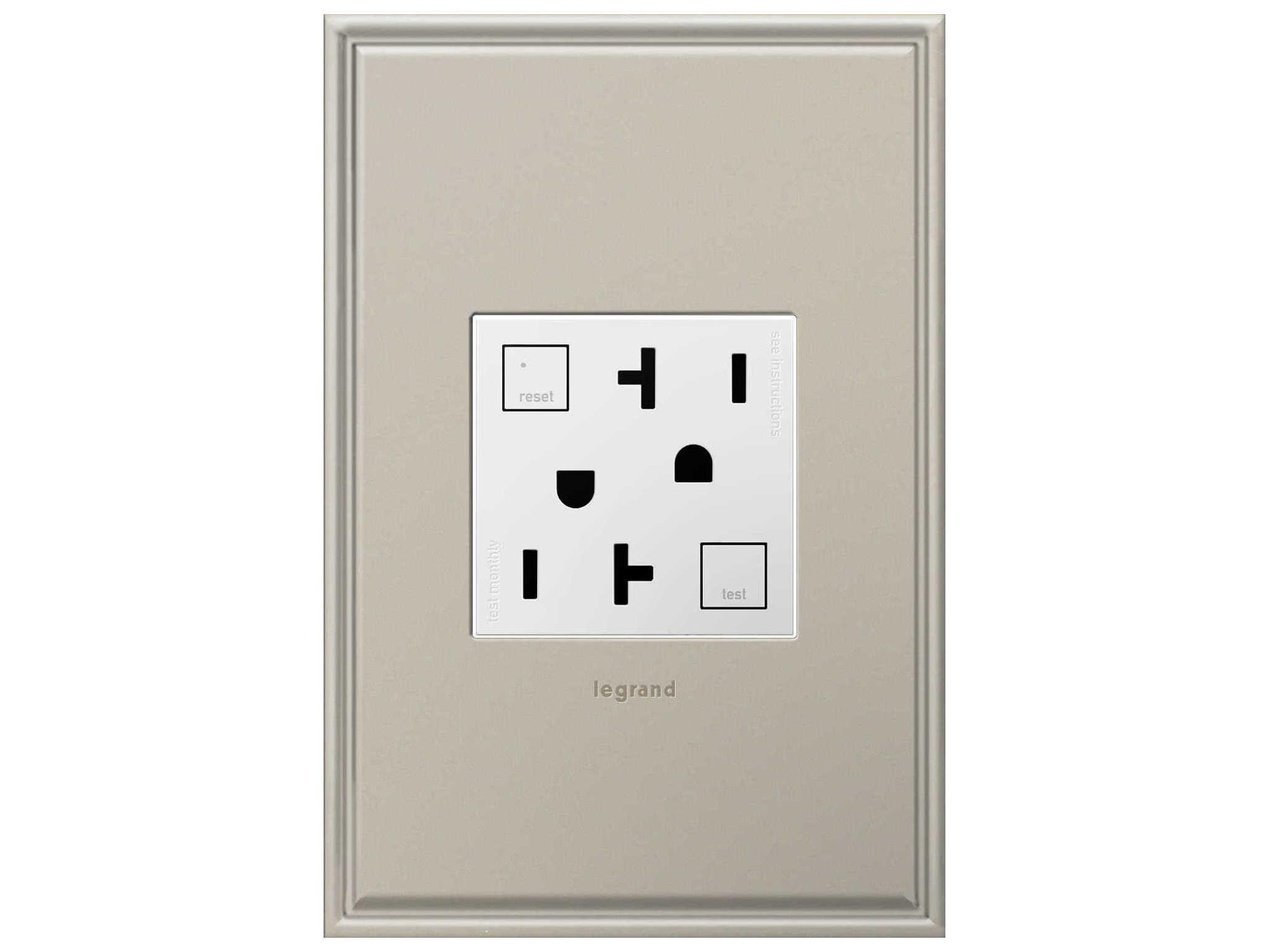 Legrand Outlets White 20A Tamper-Resistant GFCI