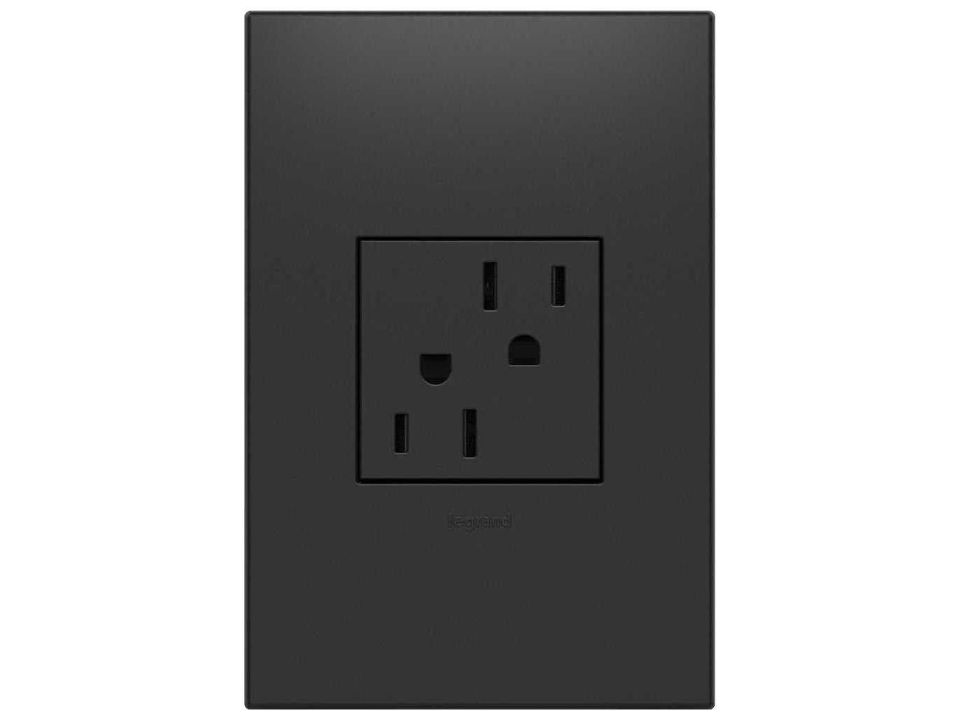 Legrand Outlets Graphite 15A Tamper-Resistant Outlet