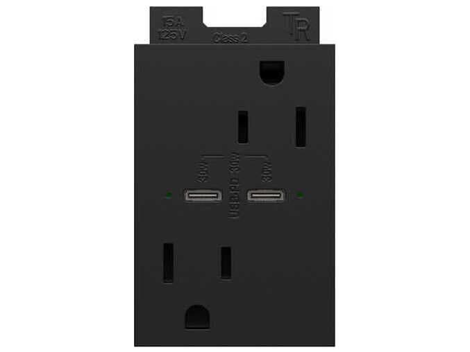 Legrand Adorne Graphite Tamper-Resistant Ultra-Fast Plus Power Delivery USB Type-C/C Outlet