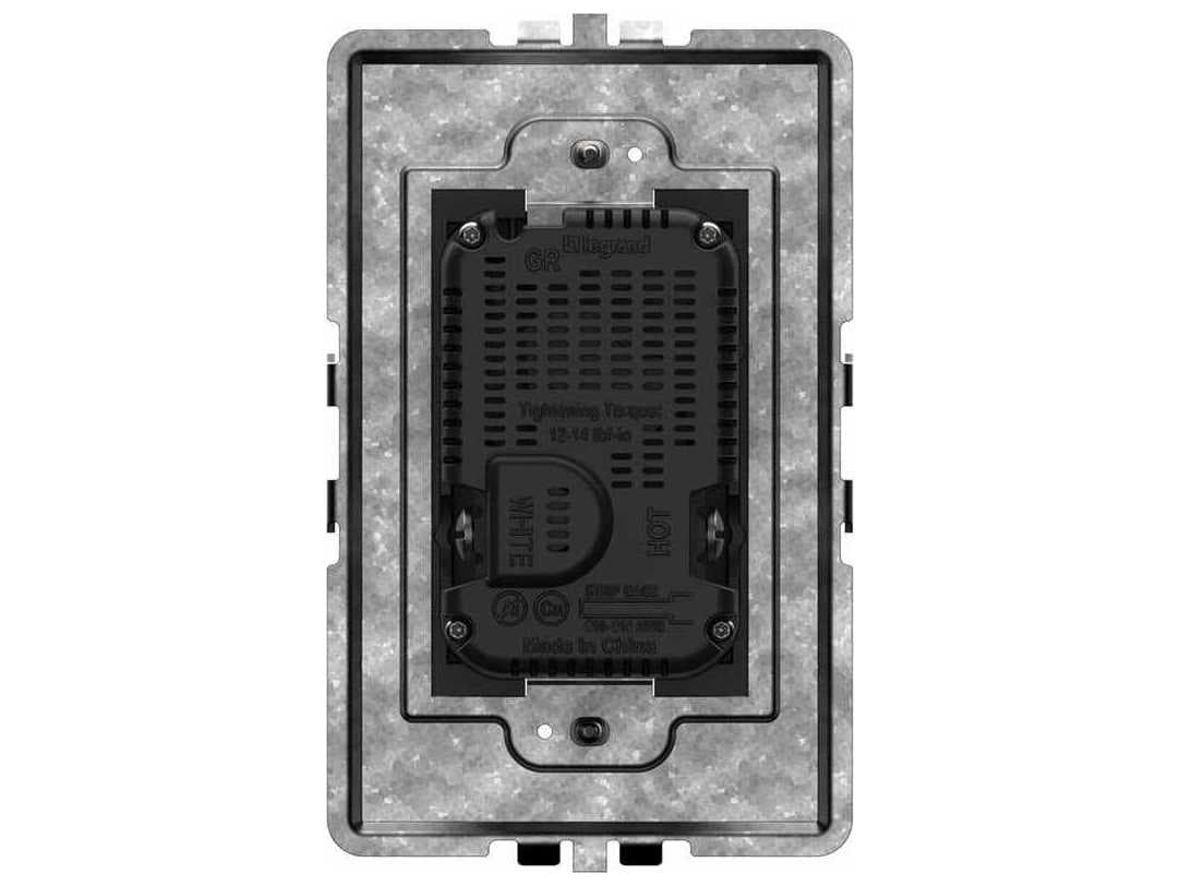 Legrand Adorne Graphite Tamper-Resistant Ultra-Fast Plus Power Delivery USB Type-C/C Outlet