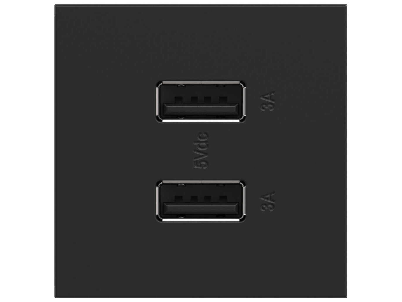 Legrand Adorne Graphite Ultra-Fast USB Type-A/A Outlet Module