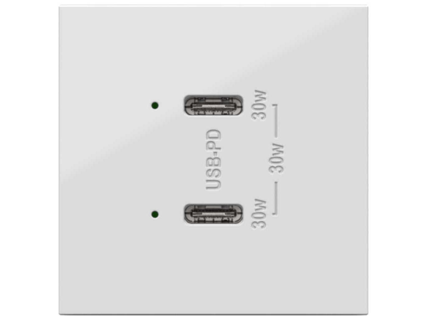Legrand Adorne White Ultra-Fast Plus Power Delivery USB Type-C/C Outlet Module
