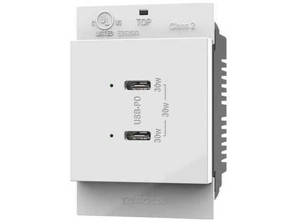 Legrand Adorne White Ultra-Fast Plus Power Delivery USB Type-C/C Outlet Module