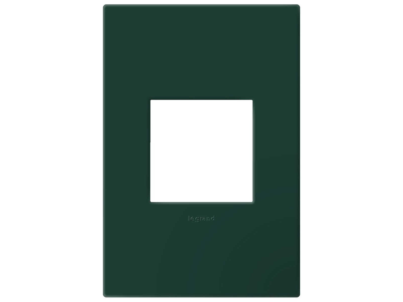 Legrand Plastics Evergreen One-Gang-Plus Screwless Wall Plate with Microban