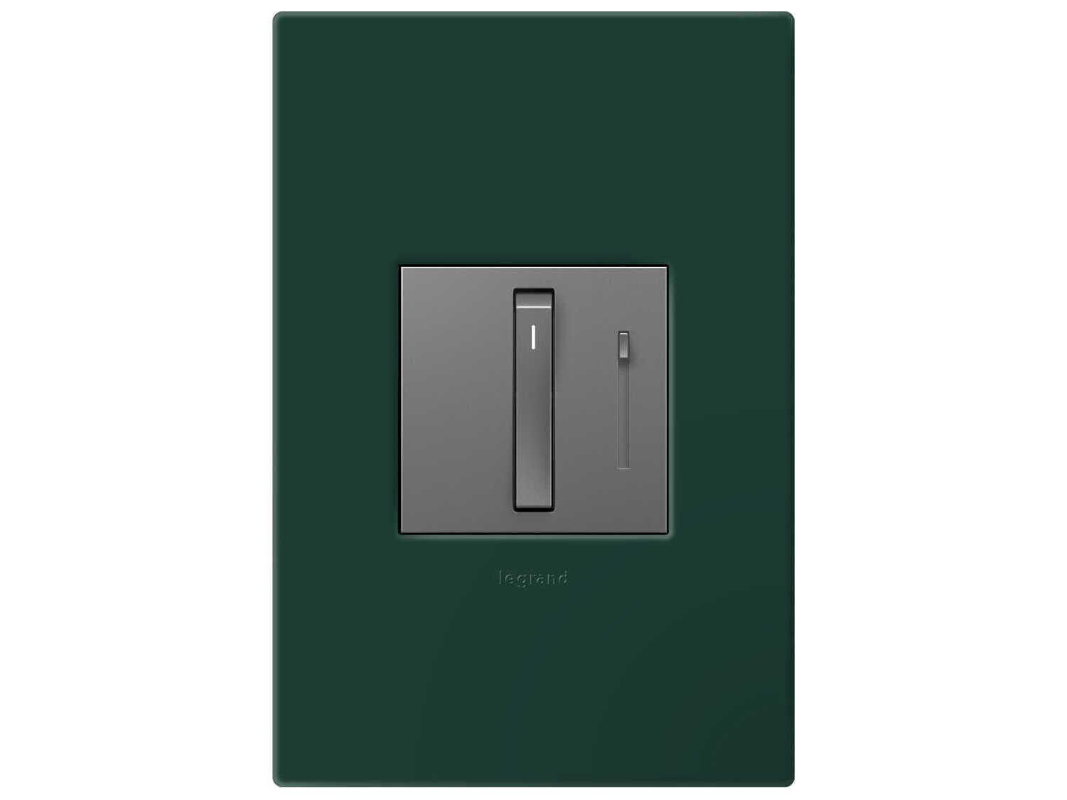 Legrand Plastics Evergreen One-Gang-Plus Screwless Wall Plate with Microban