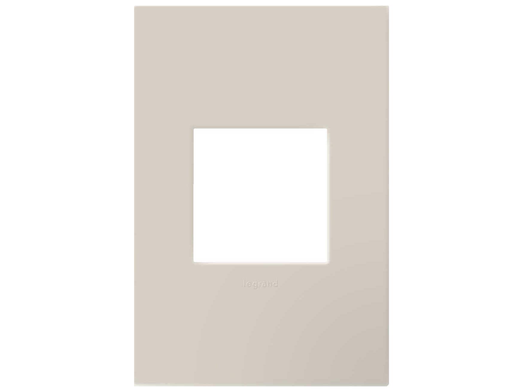 Legrand Plastics Oatmeal One-Gang-Plus Screwless Wall Plate with Microban