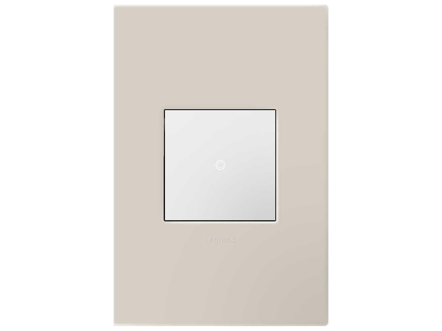 Legrand Plastics Oatmeal One-Gang-Plus Screwless Wall Plate with Microban