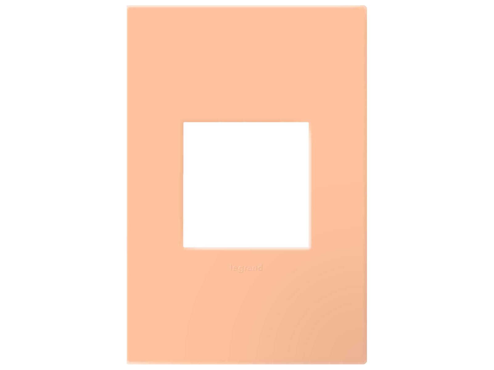 Legrand Plastics Peachy One-Gang-Plus Screwless Wall Plate with Microban