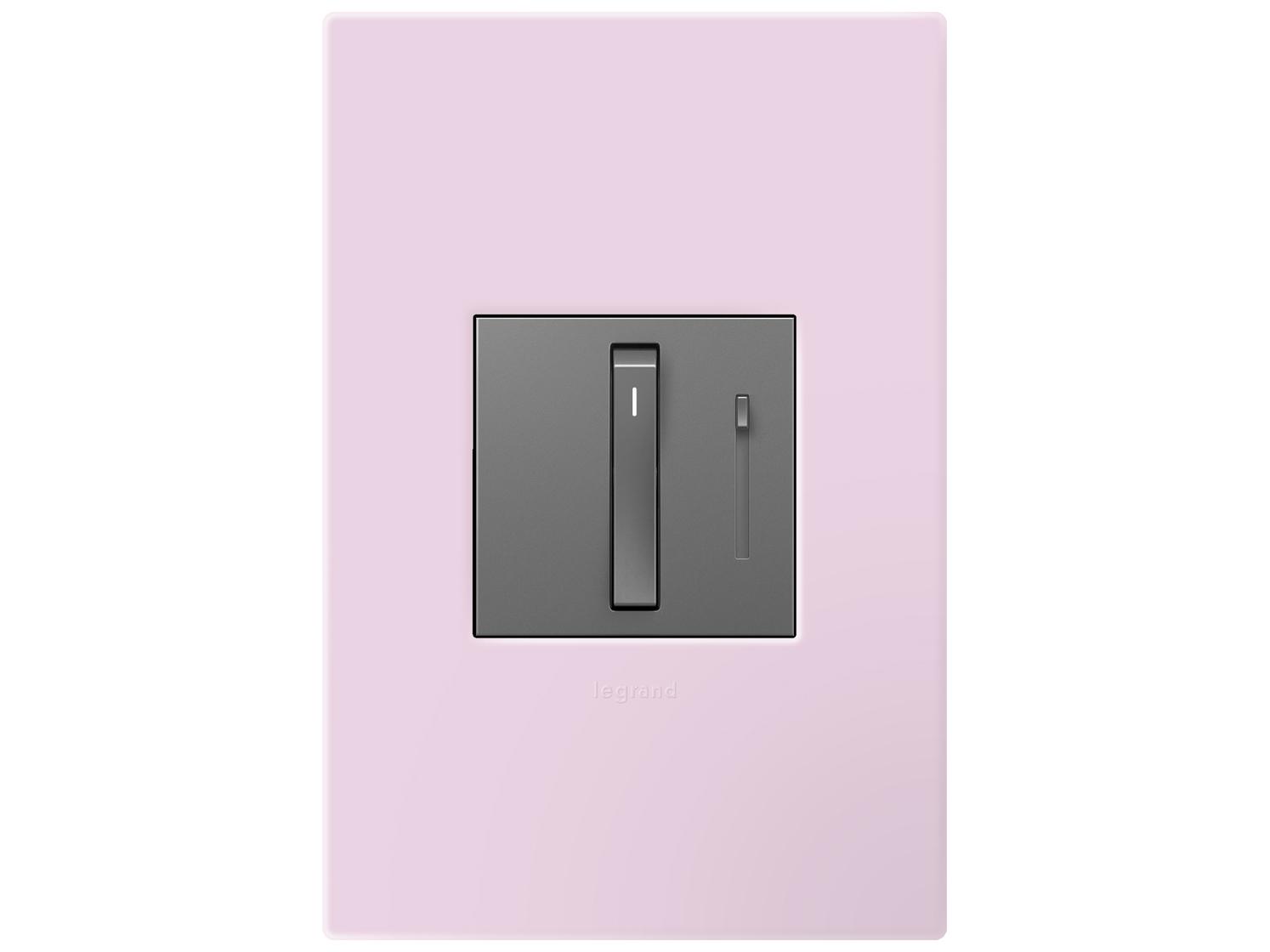 Legrand Plastics Rosa One-Gang-Plus Screwless Wall Plate with Microban