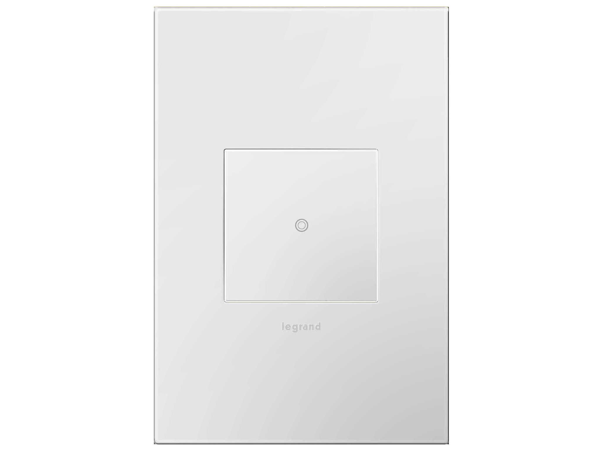 Legrand Plastics Gloss White-on-White One-Gang Wall Plate