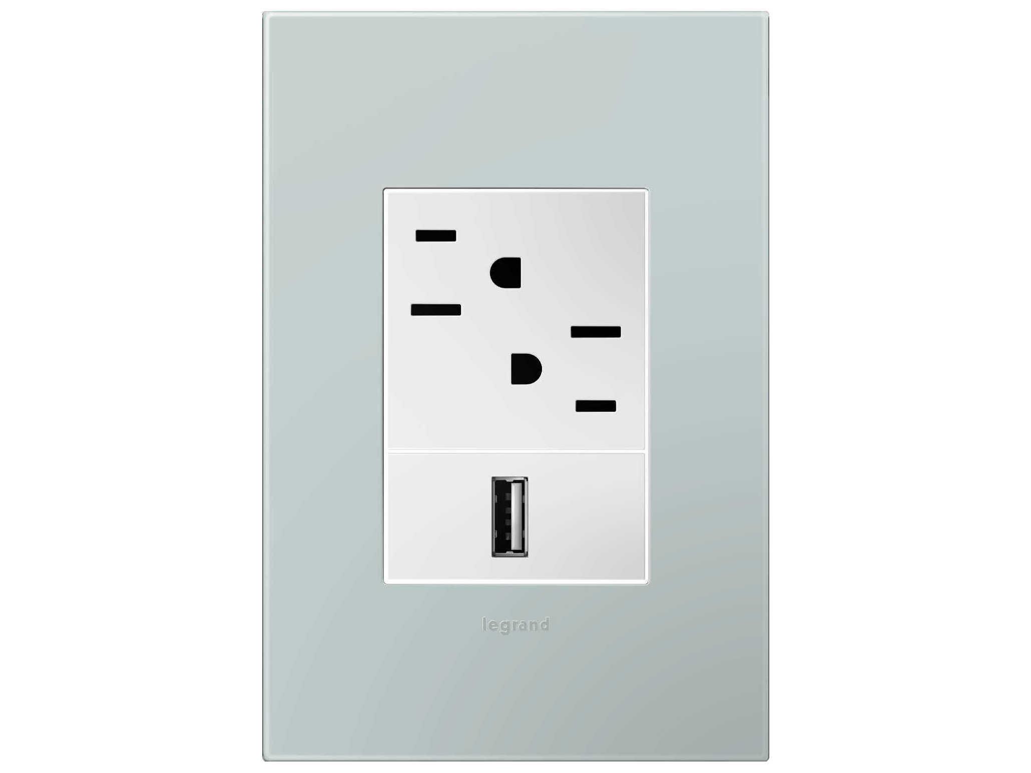 Legrand Plastics Pale Blue One Gang and Wall Plate