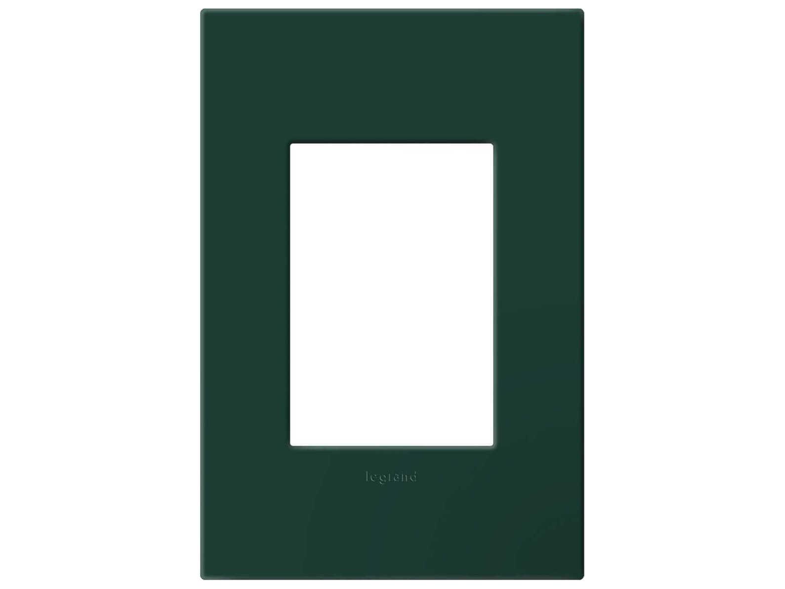 Legrand Plastics Evergreen One-Gang Screwless Wall Plate with Microban