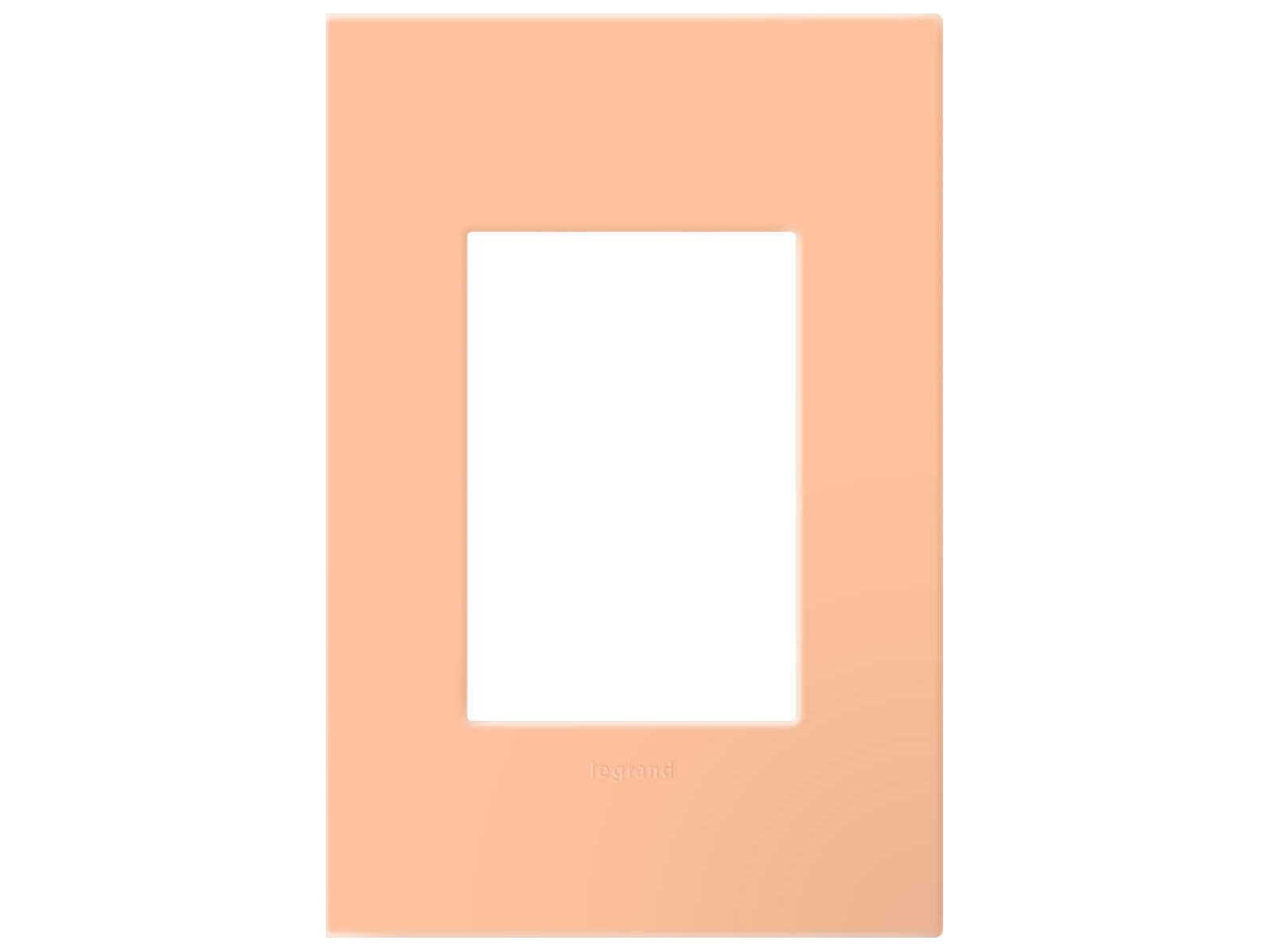 Legrand Plastics Peachy One-Gang Screwless Wall Plate with Microban