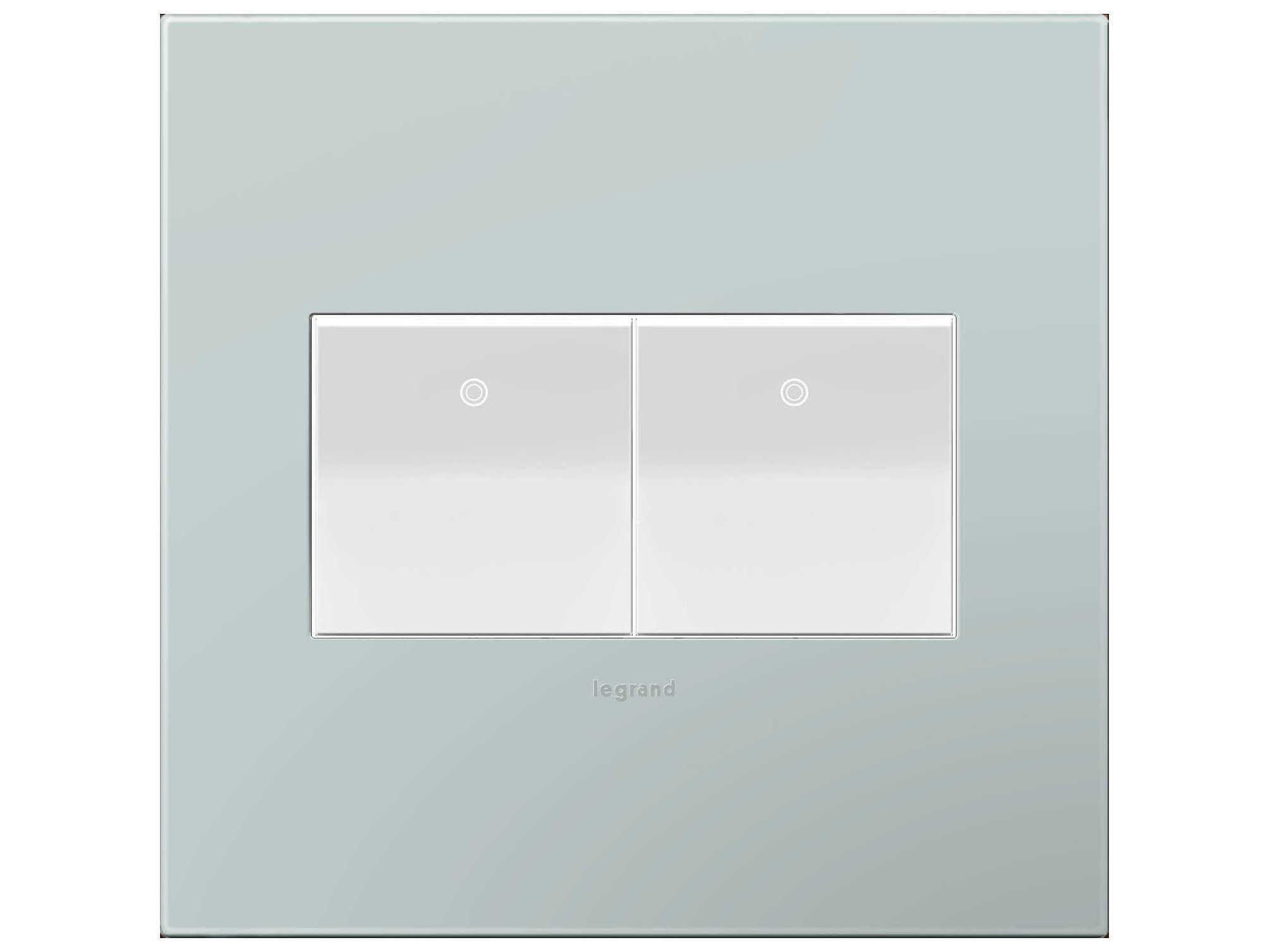 Legrand Plastics Pale Blue Two-Gang Wall Plate