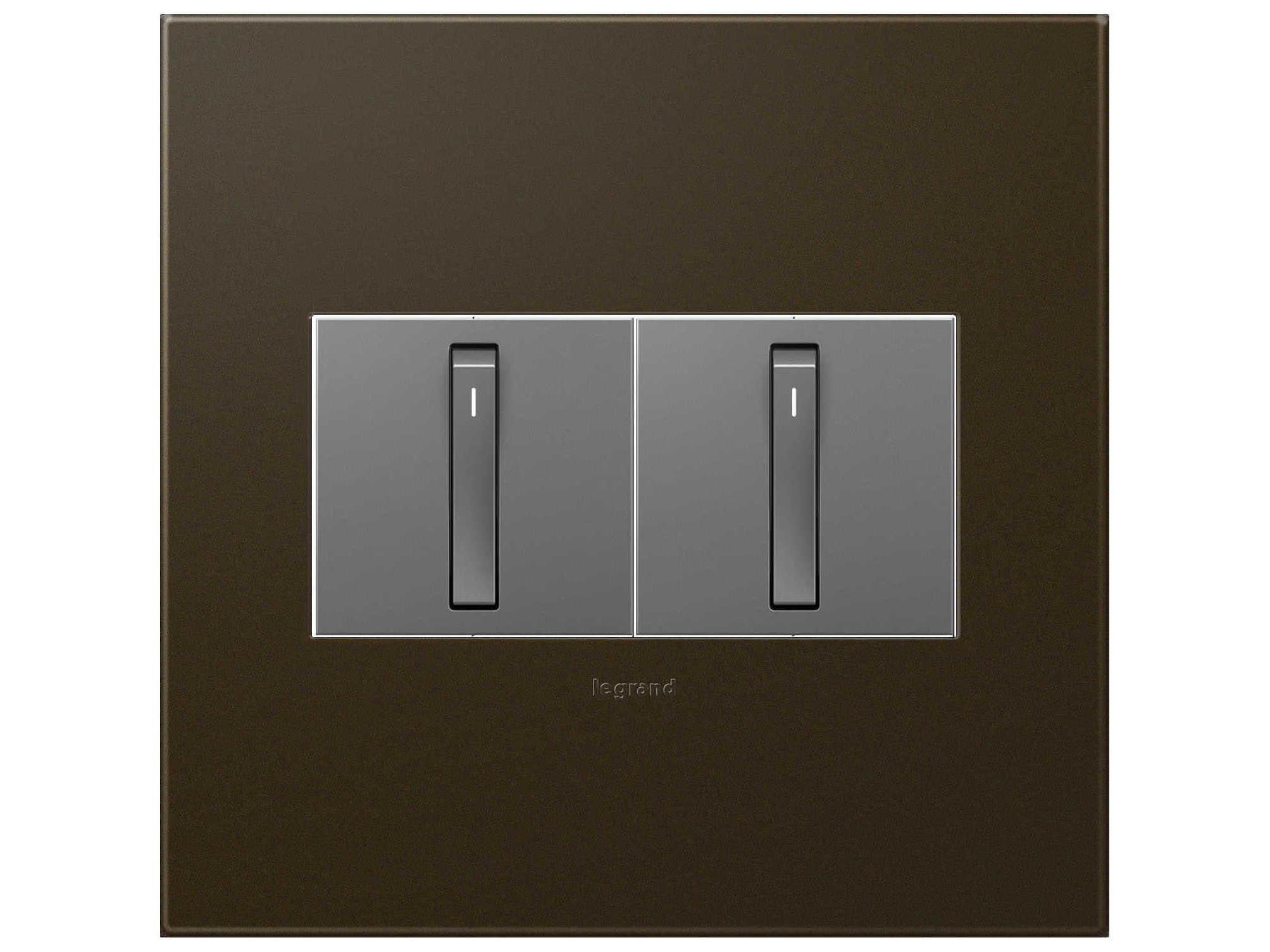 Legrand Plastics Bronze Two-Gang Wall Plate