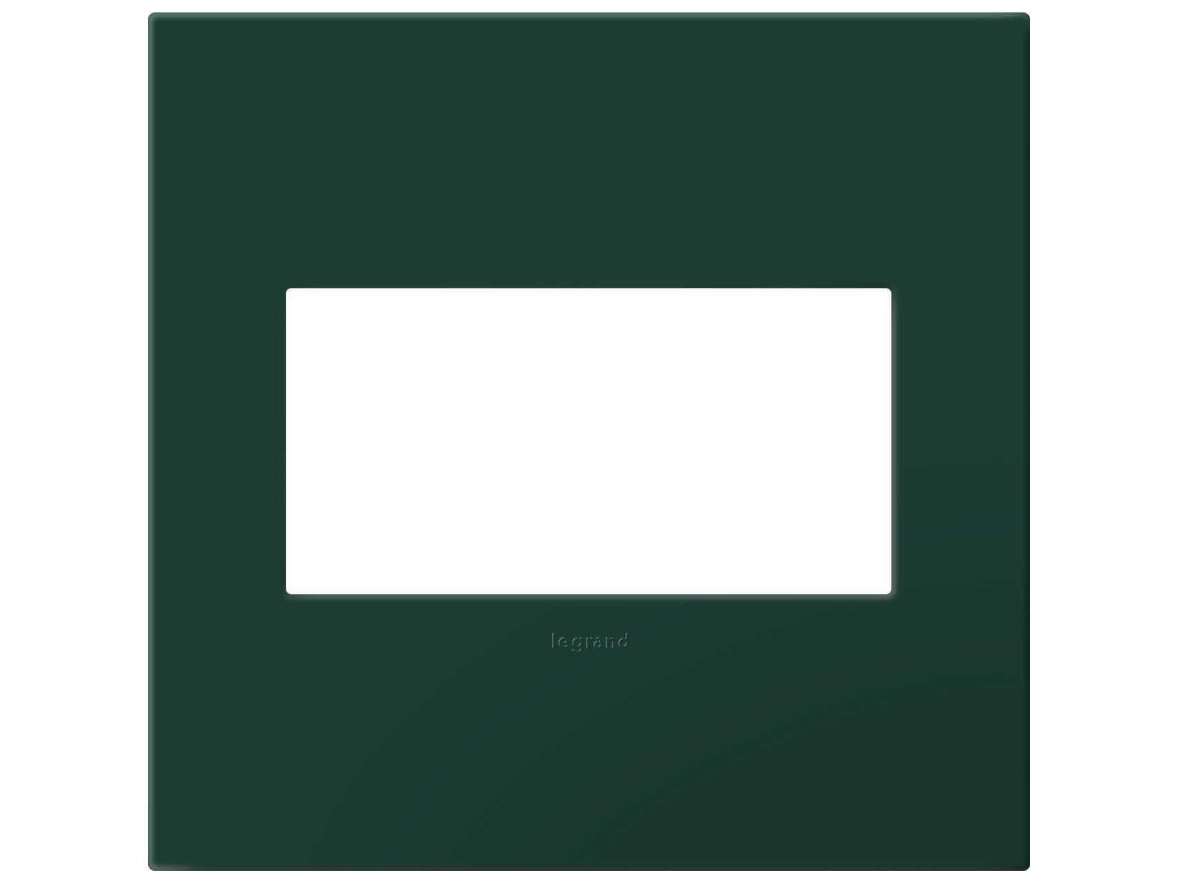 Legrand Plastics Evergreen Two-Gang Screwless Wall Plate with Microban