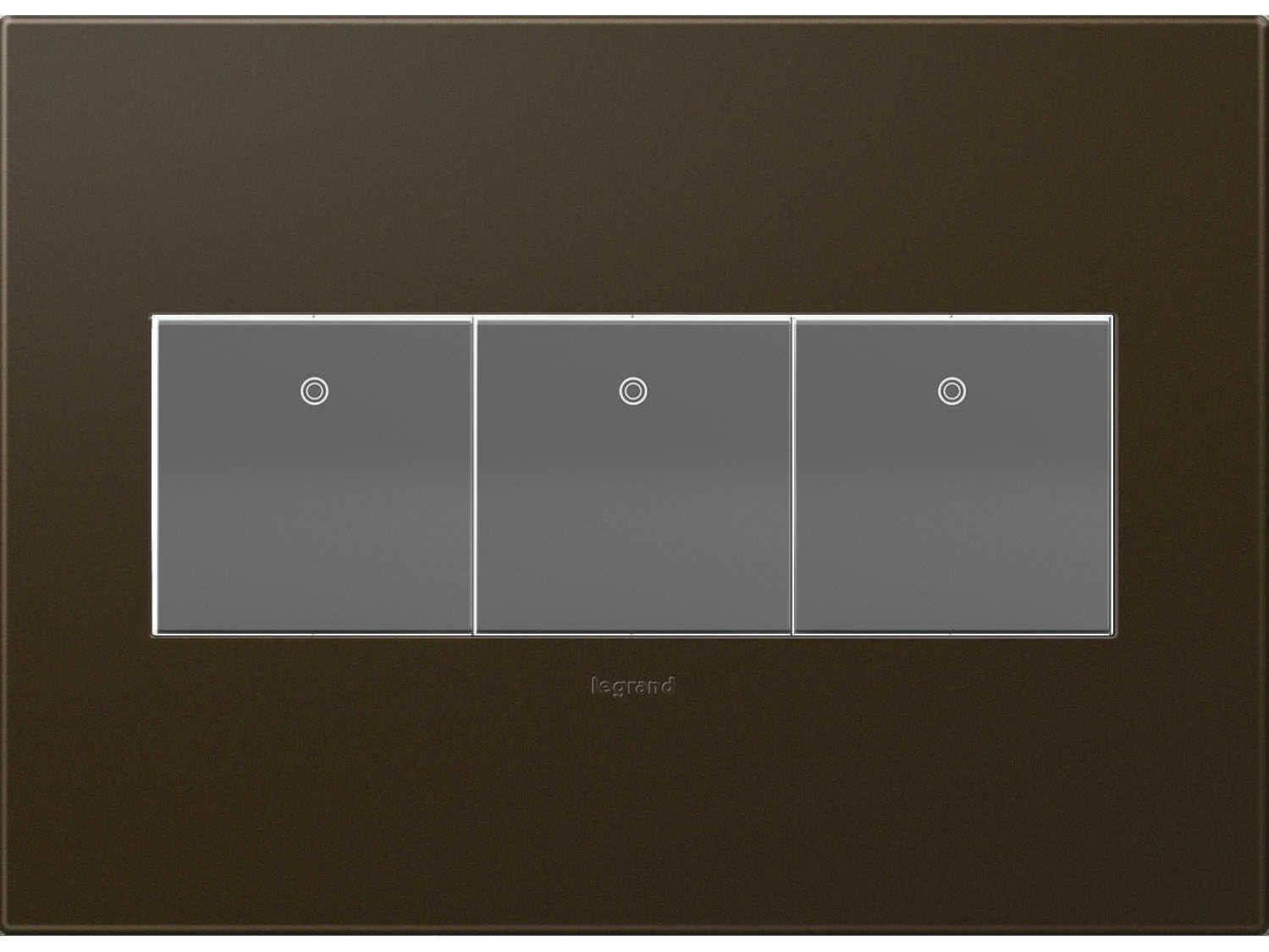 Legrand Plastics Bronze Three-Gang Wall Plate