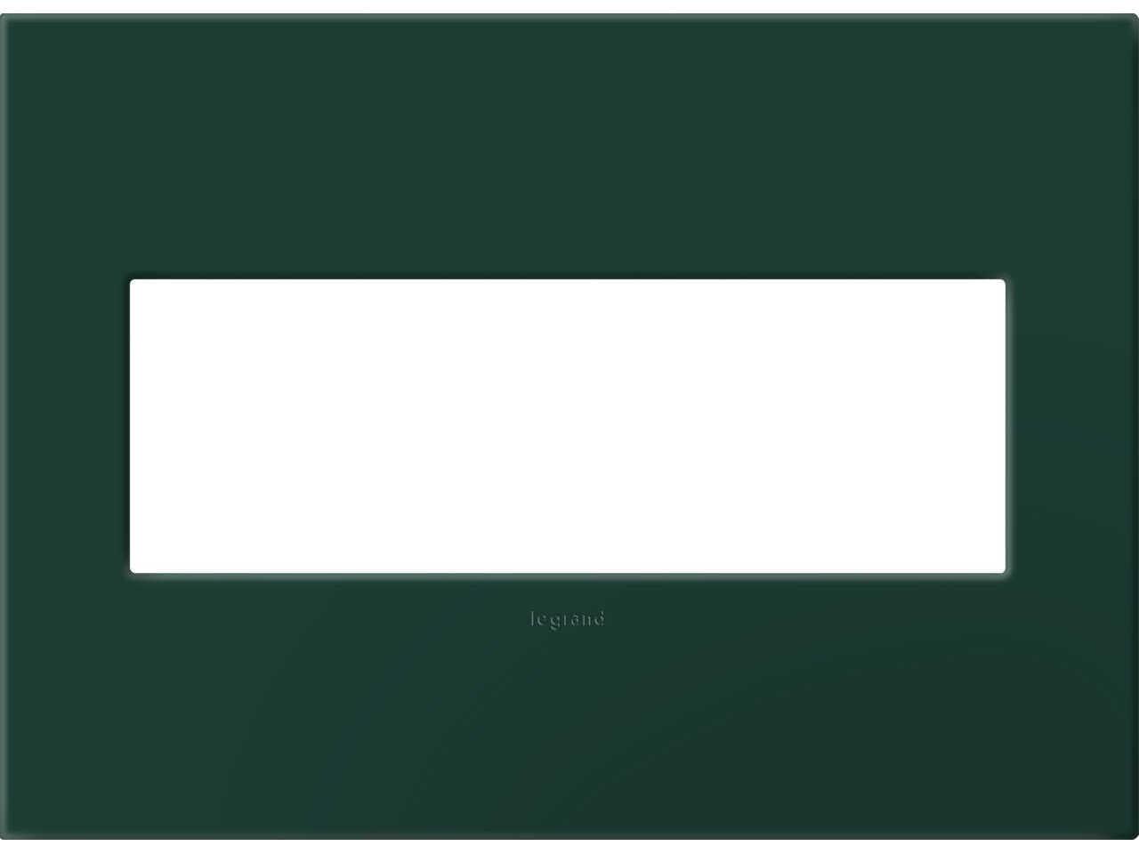 Legrand Plastics Evergreen Three-Gang Screwless Wall Plate with Microban