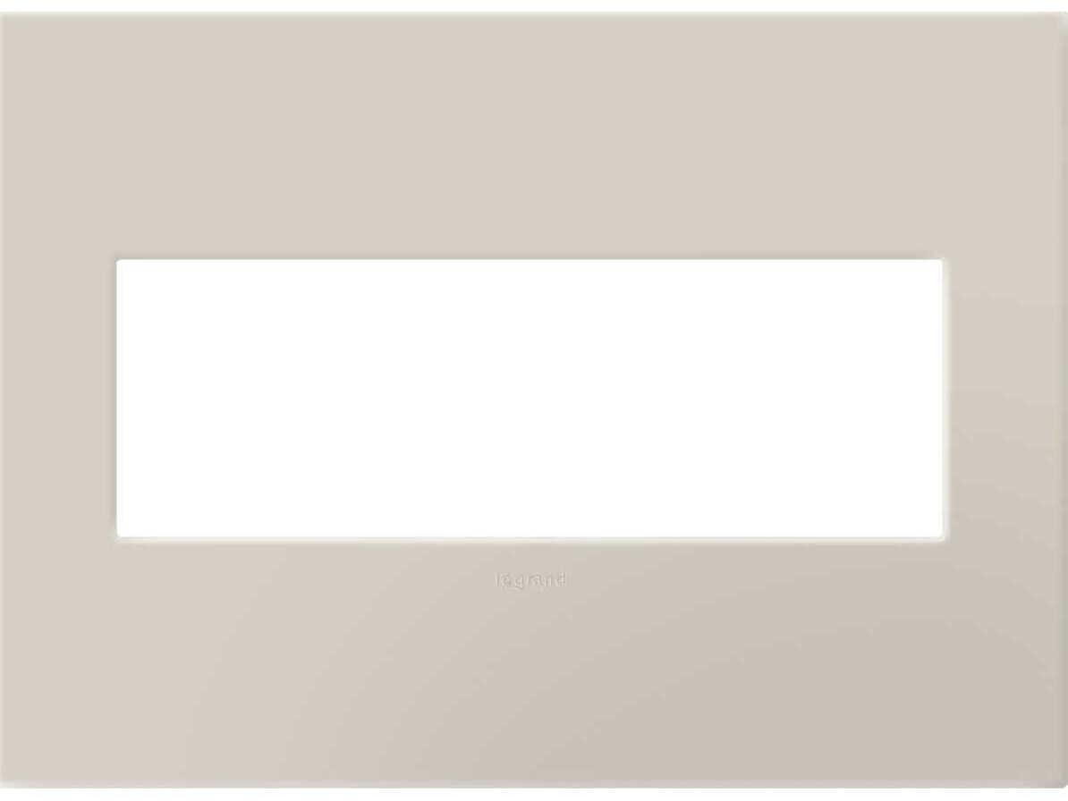 Legrand Plastics Oatmeal Three-Gang Screwless Wall Plate with Microban