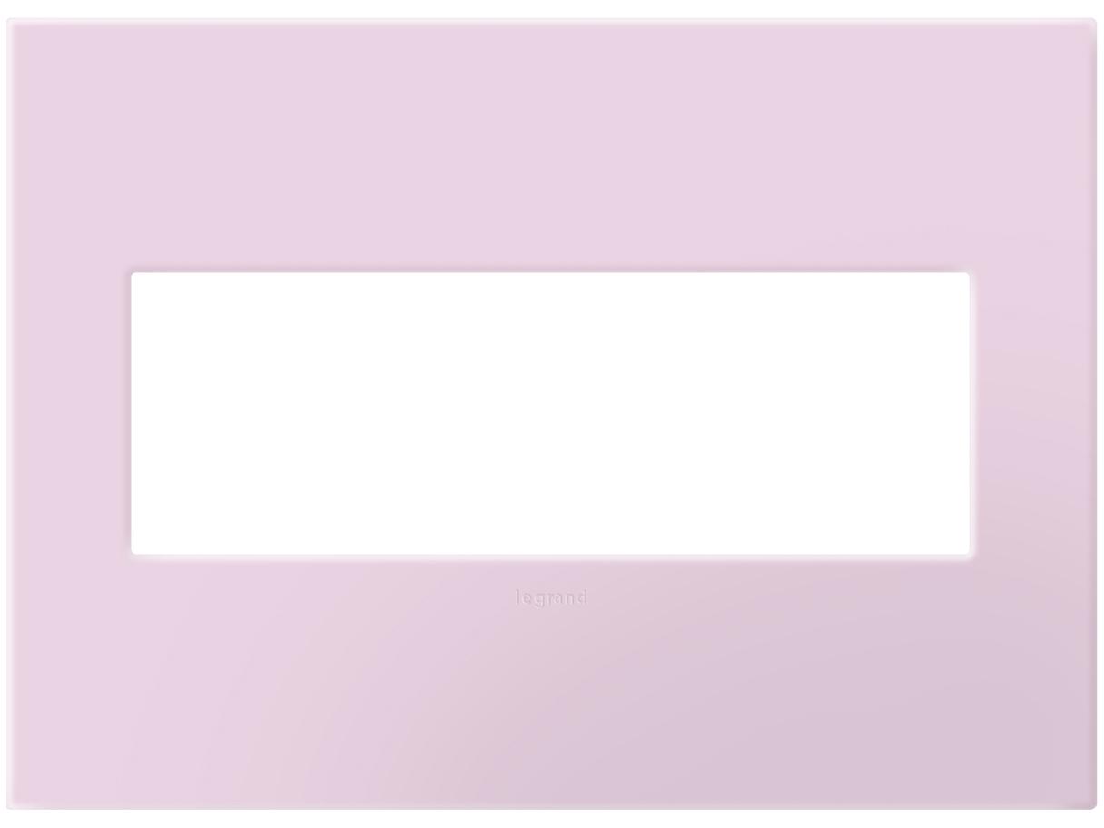 Legrand Plastics Rosa Three-Gang Screwless Wall Plate with Microban