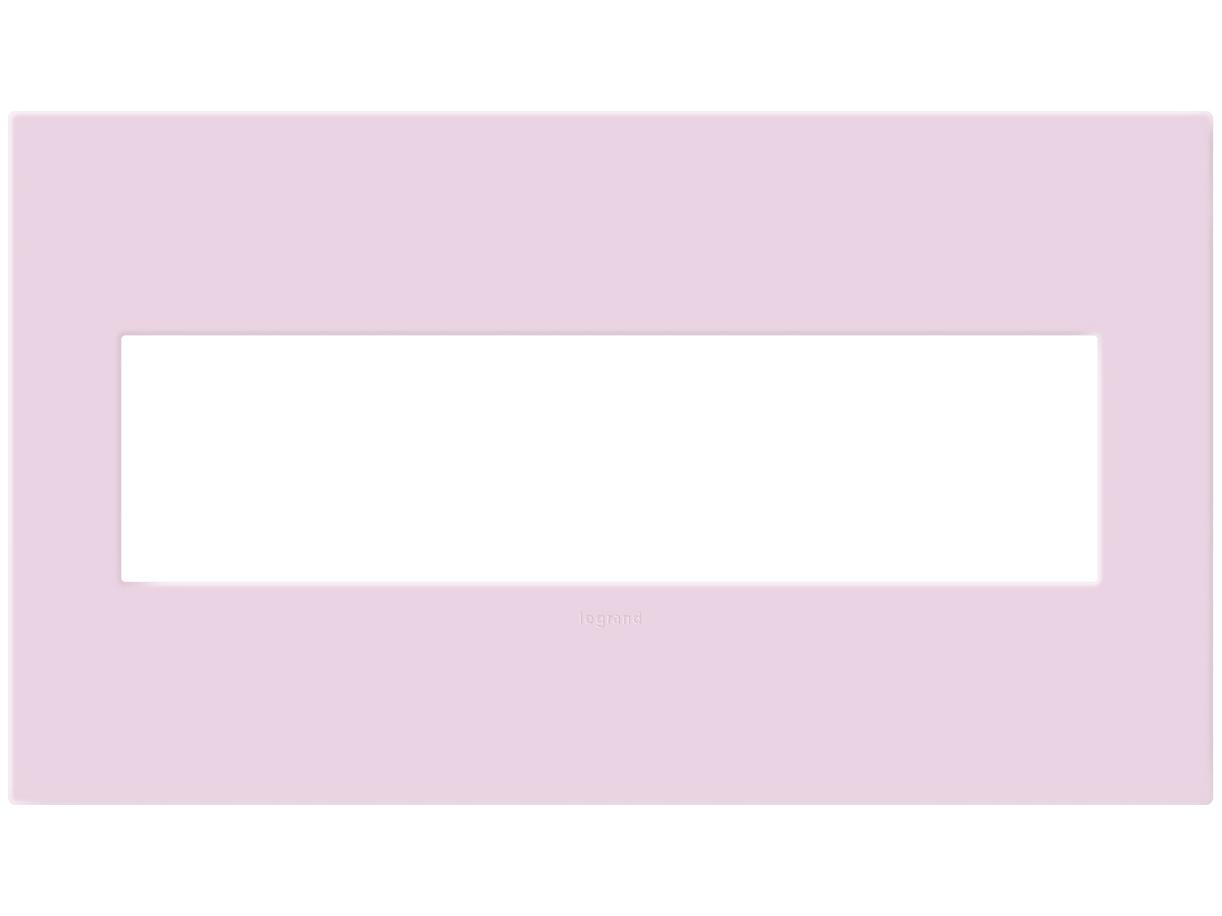 Legrand Plastics Rosa Four-Gang Screwless Wall Plate with Microban