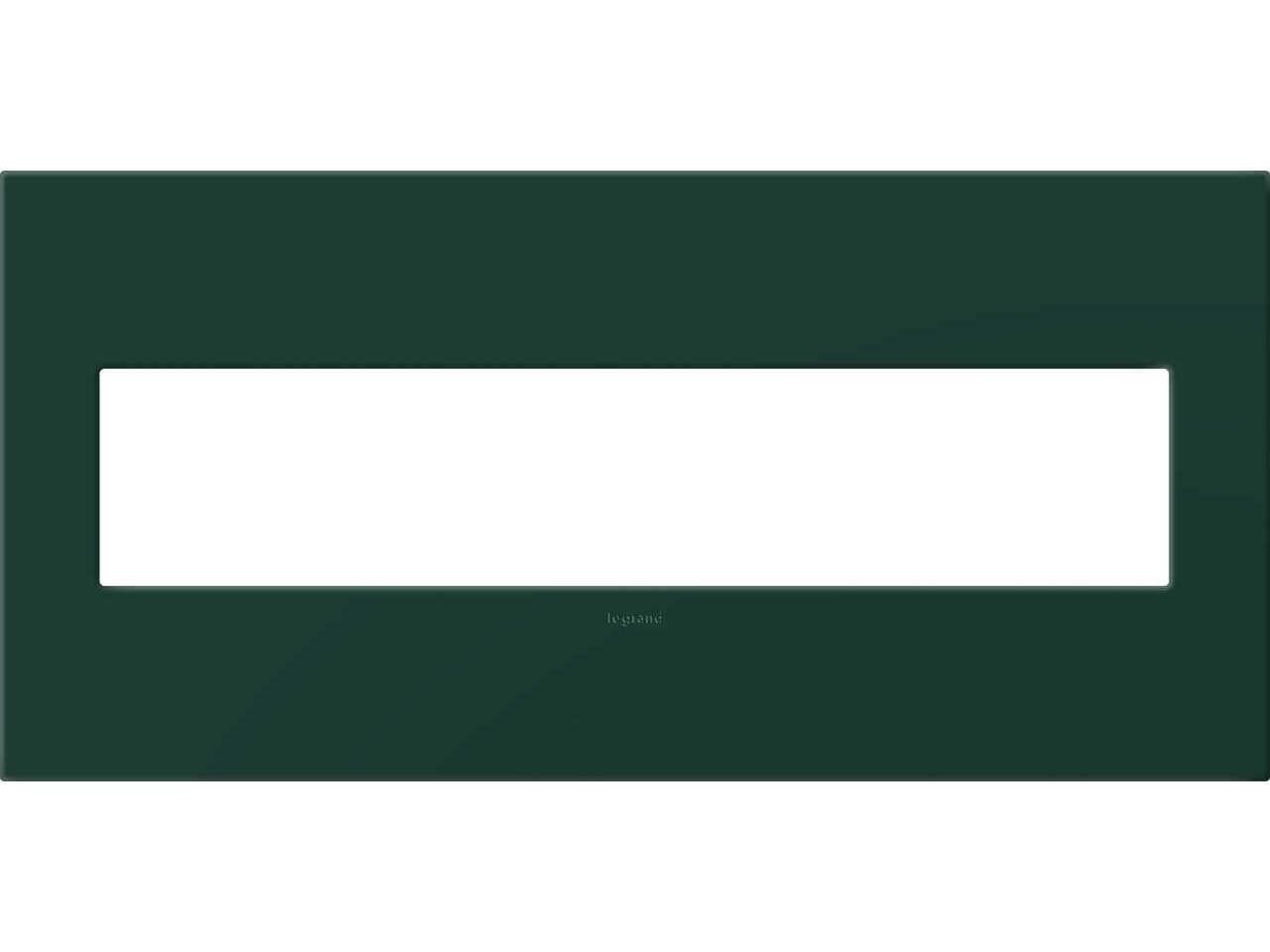 Legrand Plastics Evergreen Five-Gang Screwless Wall Plate with Microban