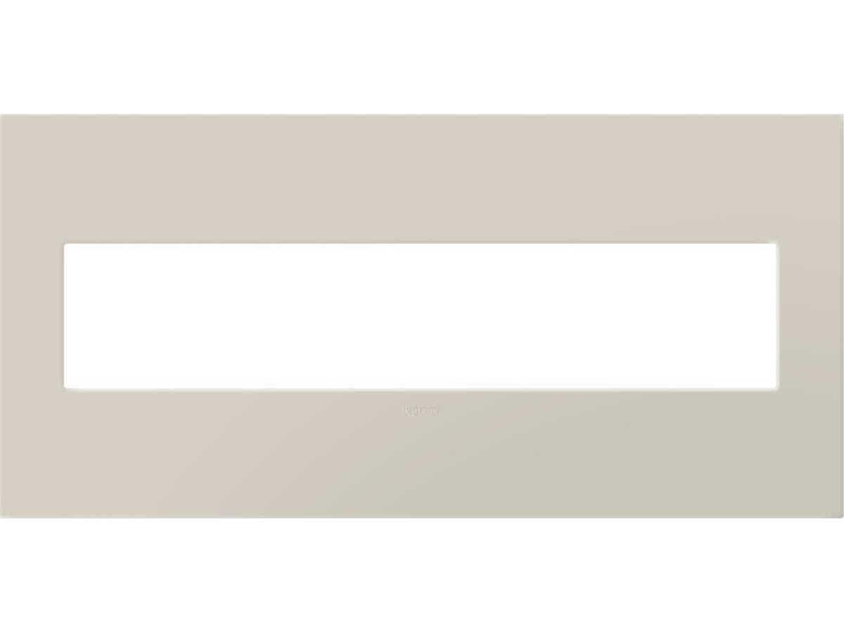 Legrand Plastics Oatmeal Five-Gang Screwless Wall Plate with Microban