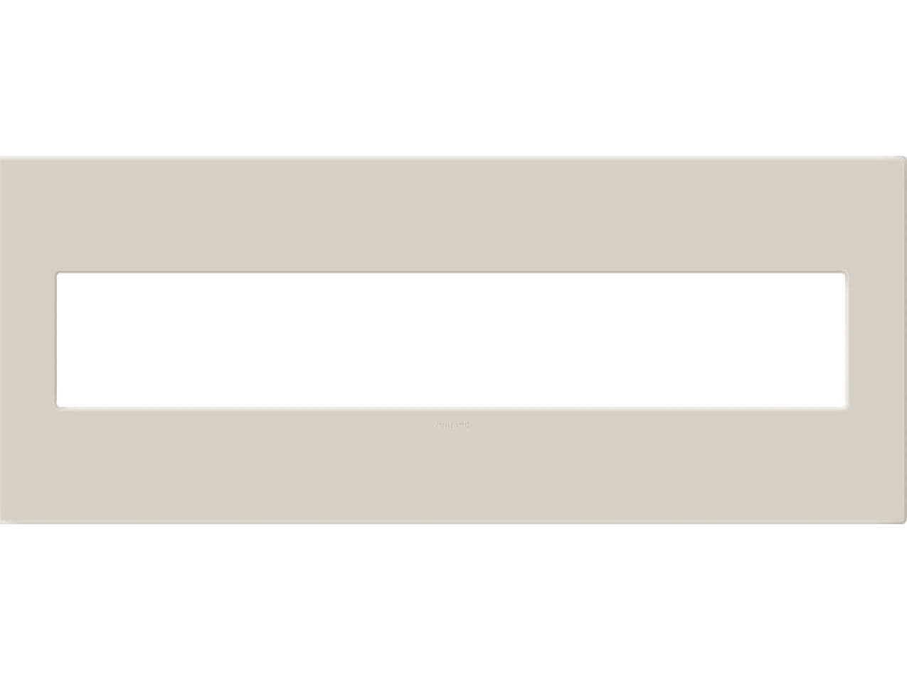 Legrand Plastics Oatmeal Six-Gang Screwless Wall Plate with Microban