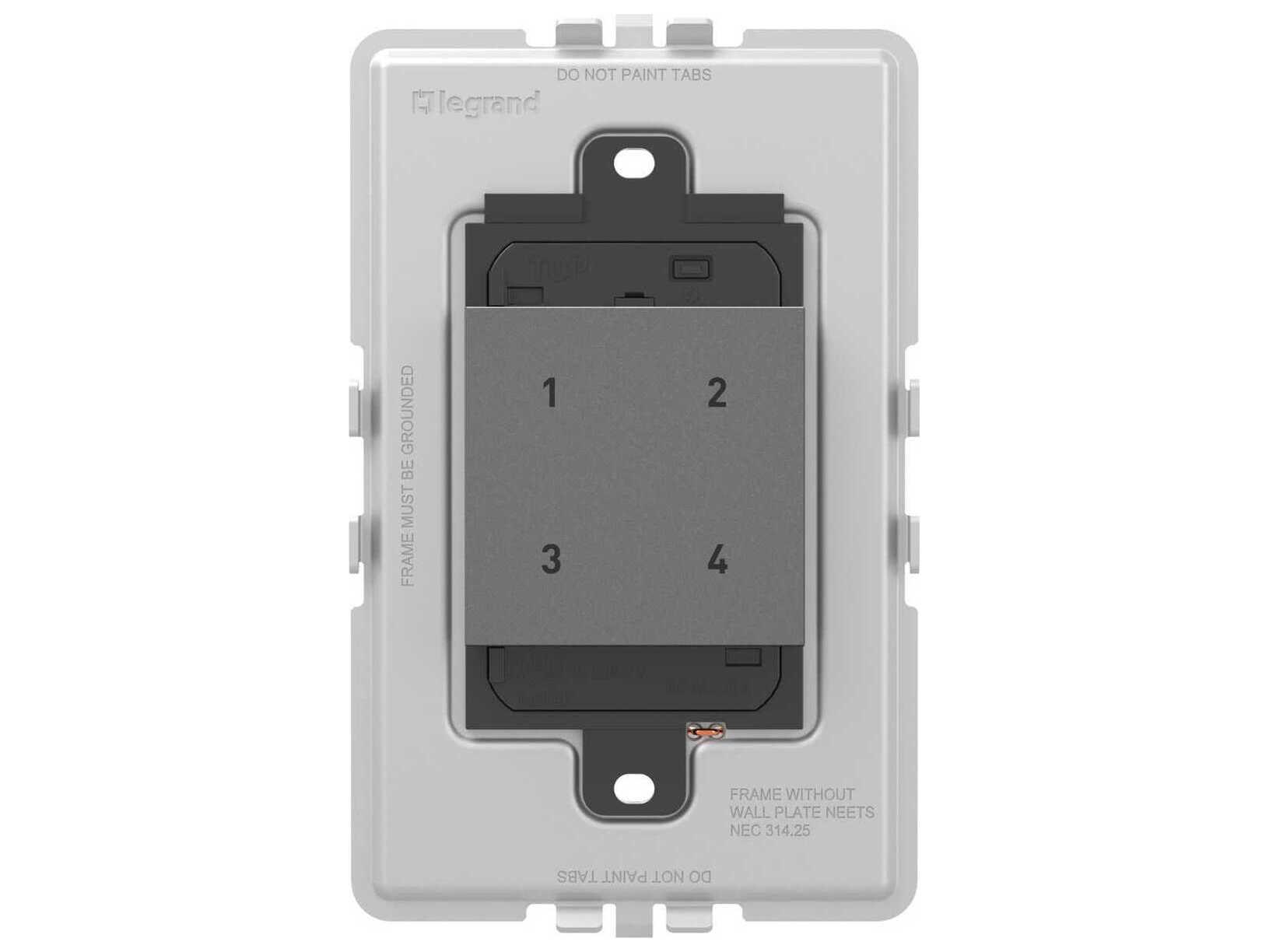 Legrand Adorne Magnesium Wireless Smart Scene Switch with Netatmo