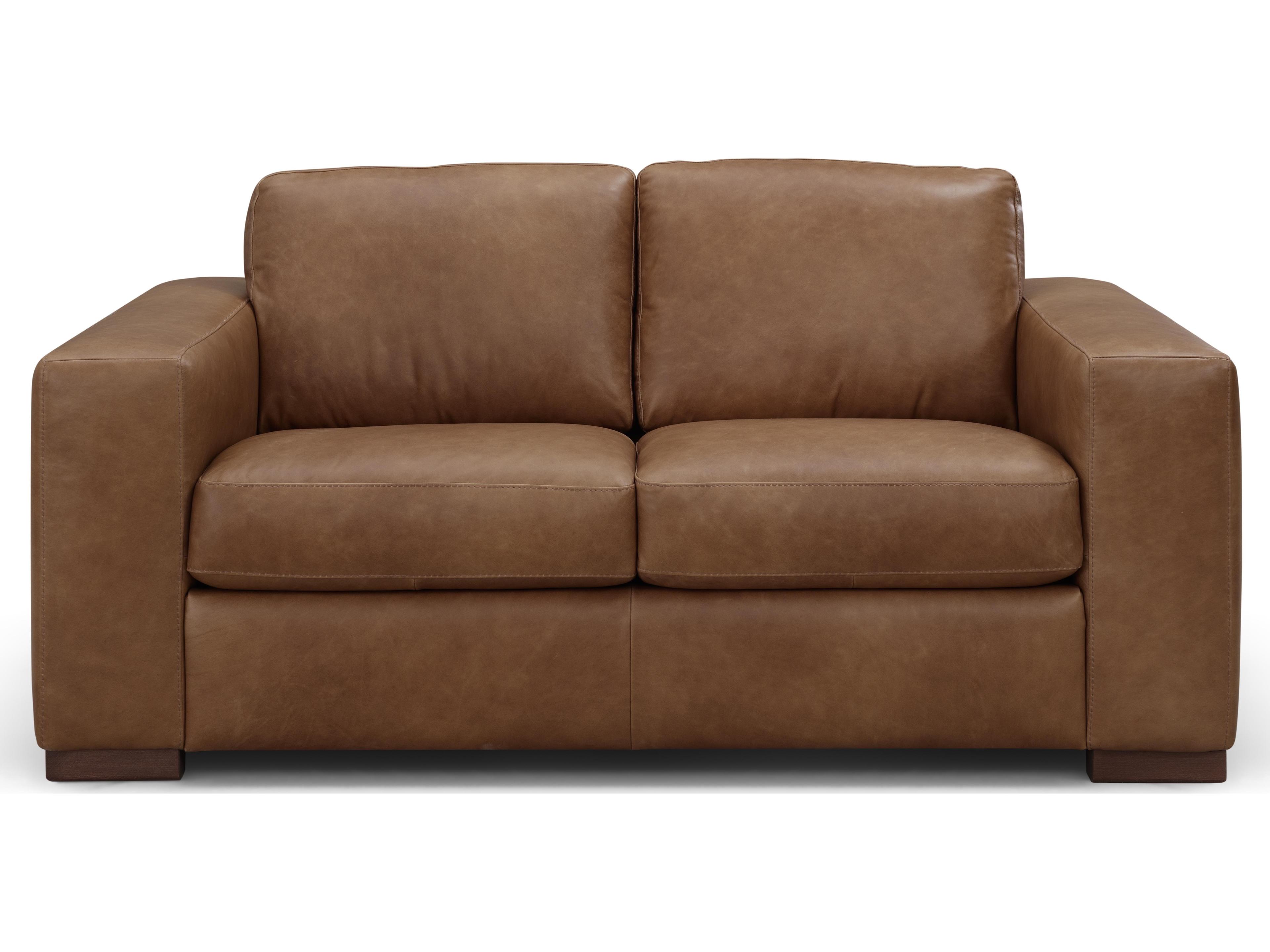 Leather Italia USA Inglewood Loveseat B5800A Vintage Brown Derby