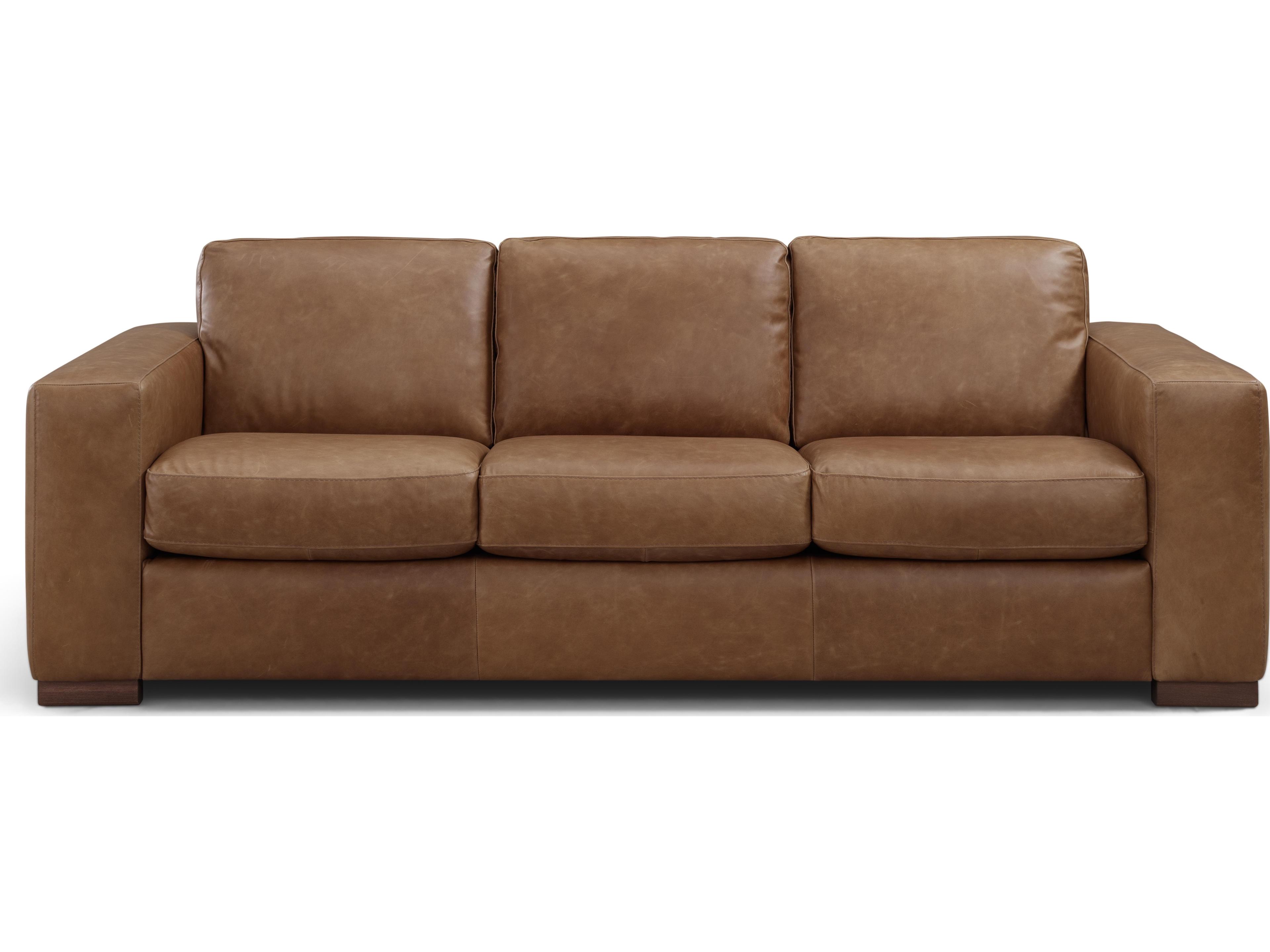 Leather Italia USA Inglewood Sofa B5800A Vintage Brown Derby