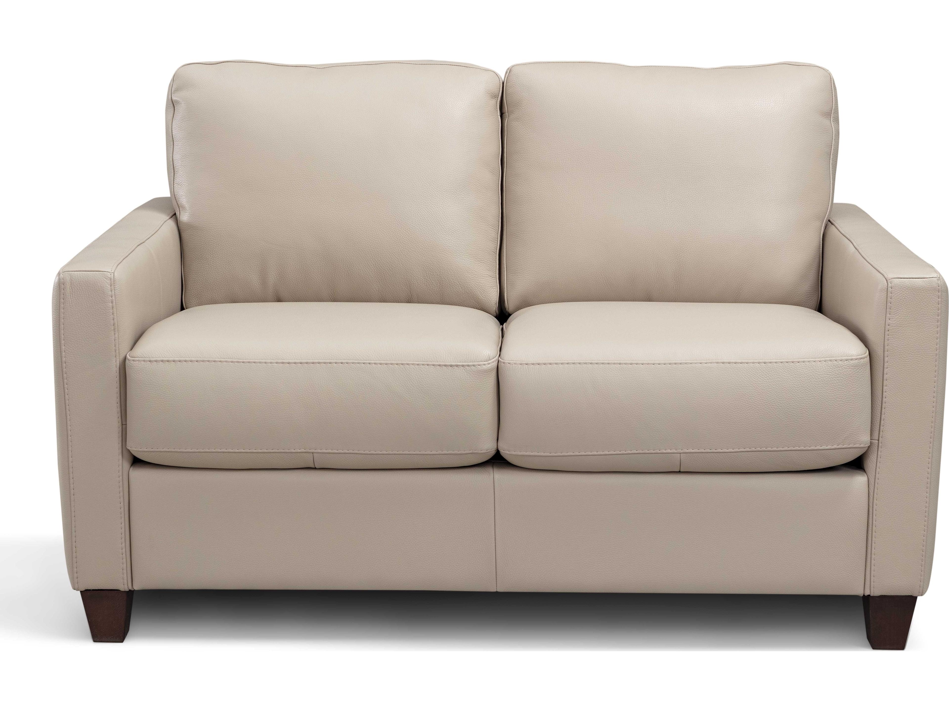 Leather Italia USA Millbrook Loveseat M12291A Taupe Plain 100