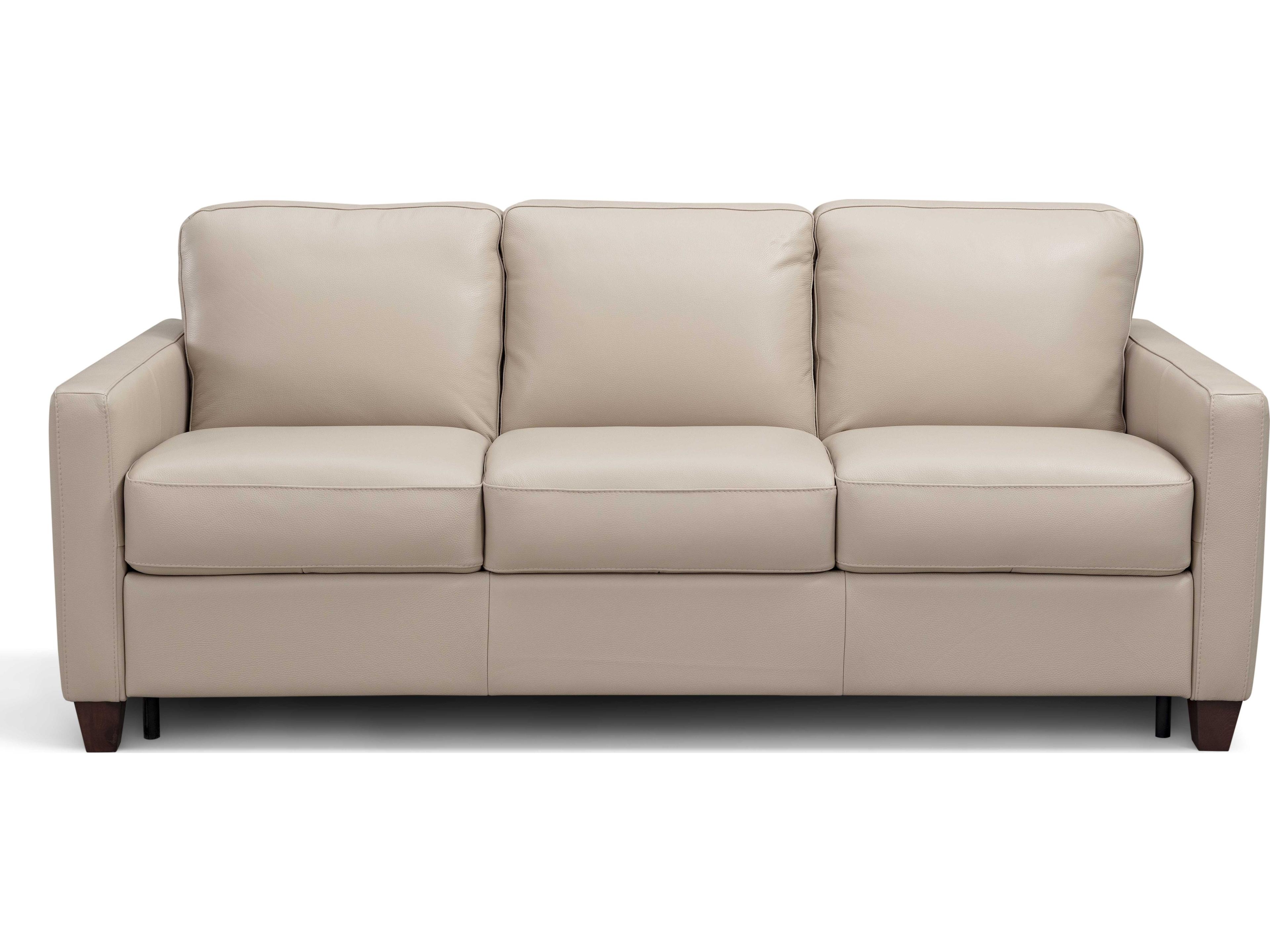 Leather Italia USA Millbrook Sofa M12291A Taupe Plain 100 Top