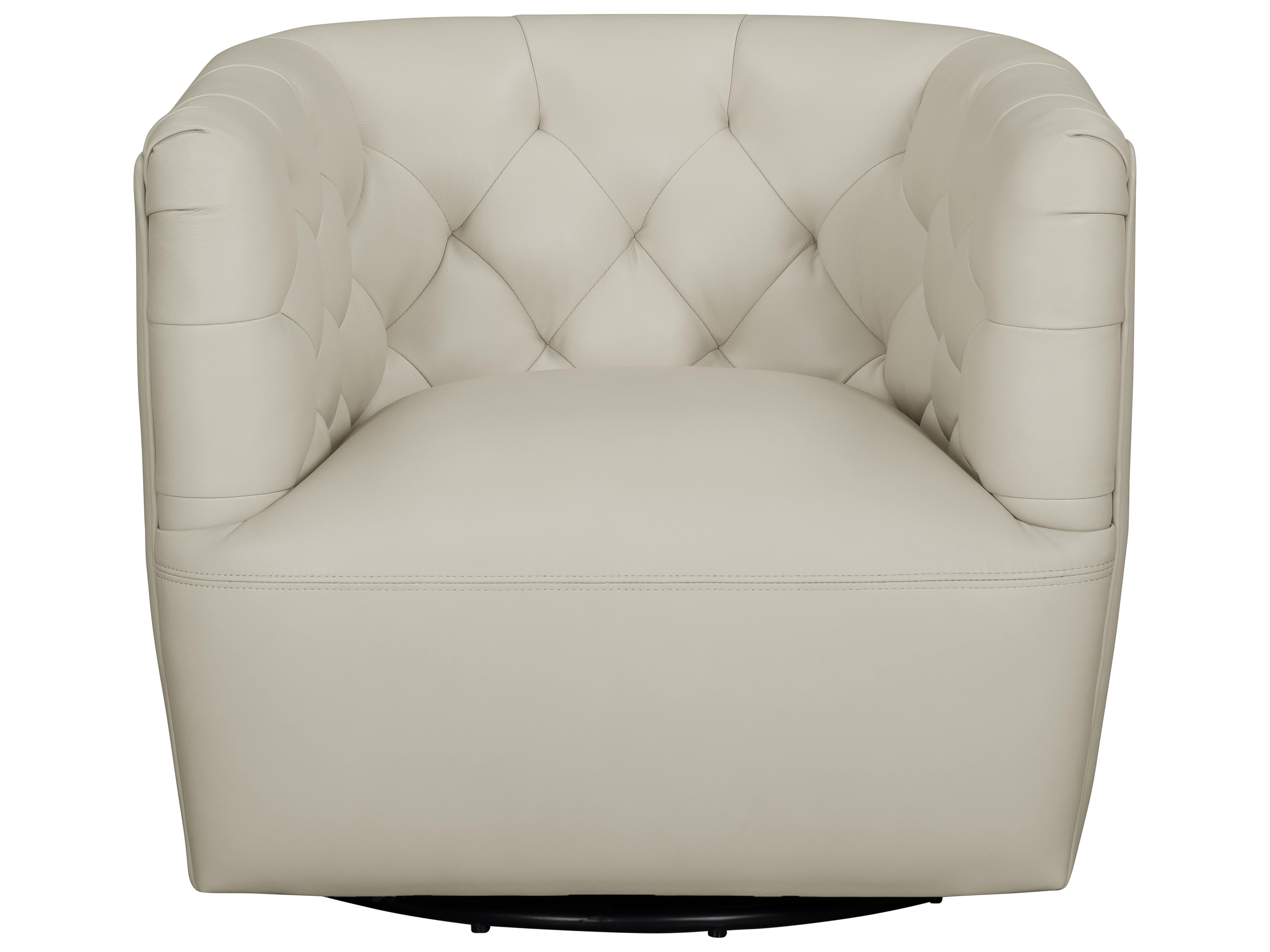 Leather Italia USA Mira Chair - 360 Swivel 1001S Taupe Leather