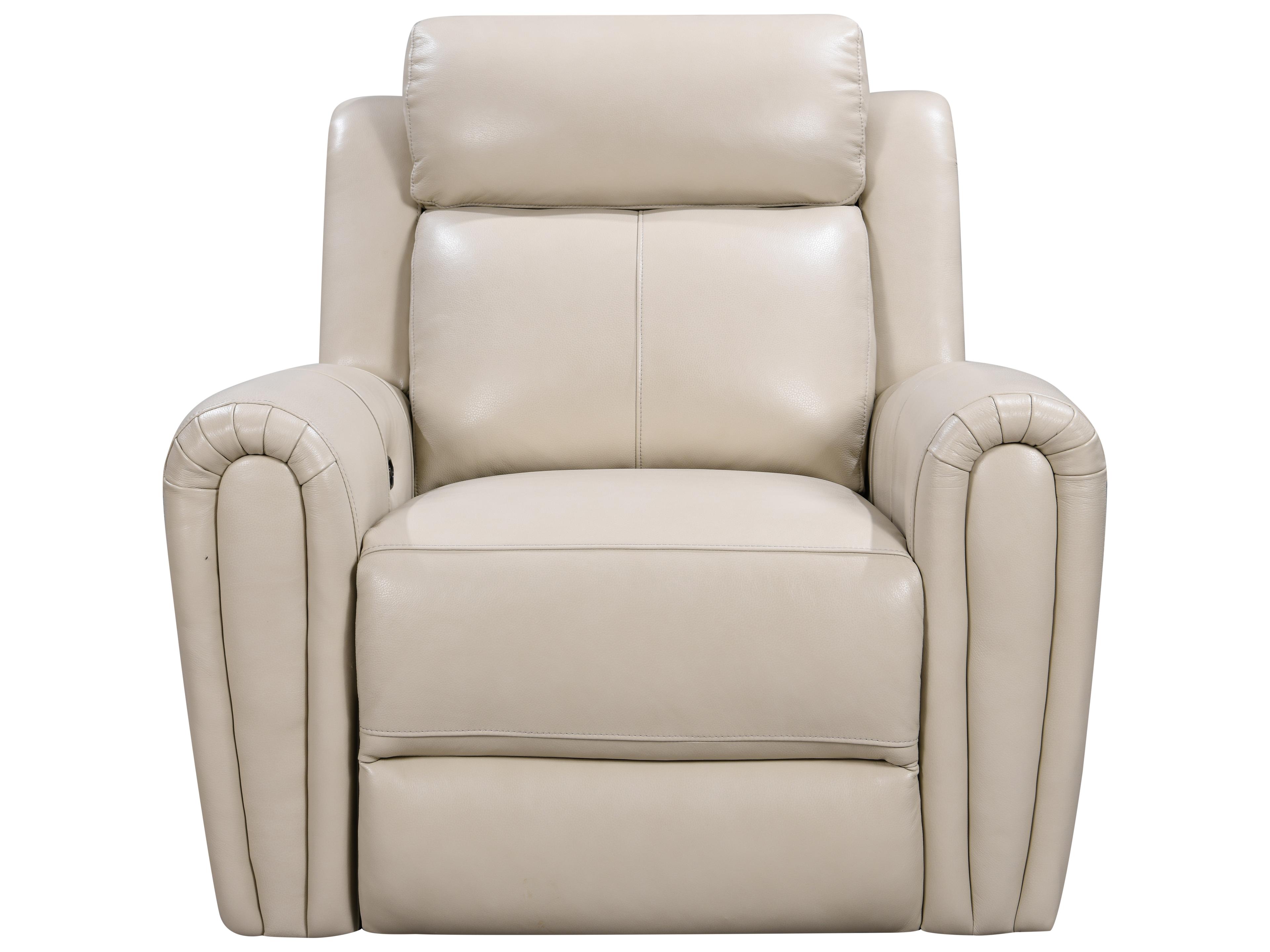 Leather Italia USA Jonathan P1 Glider Recliner 7405Lv Cream