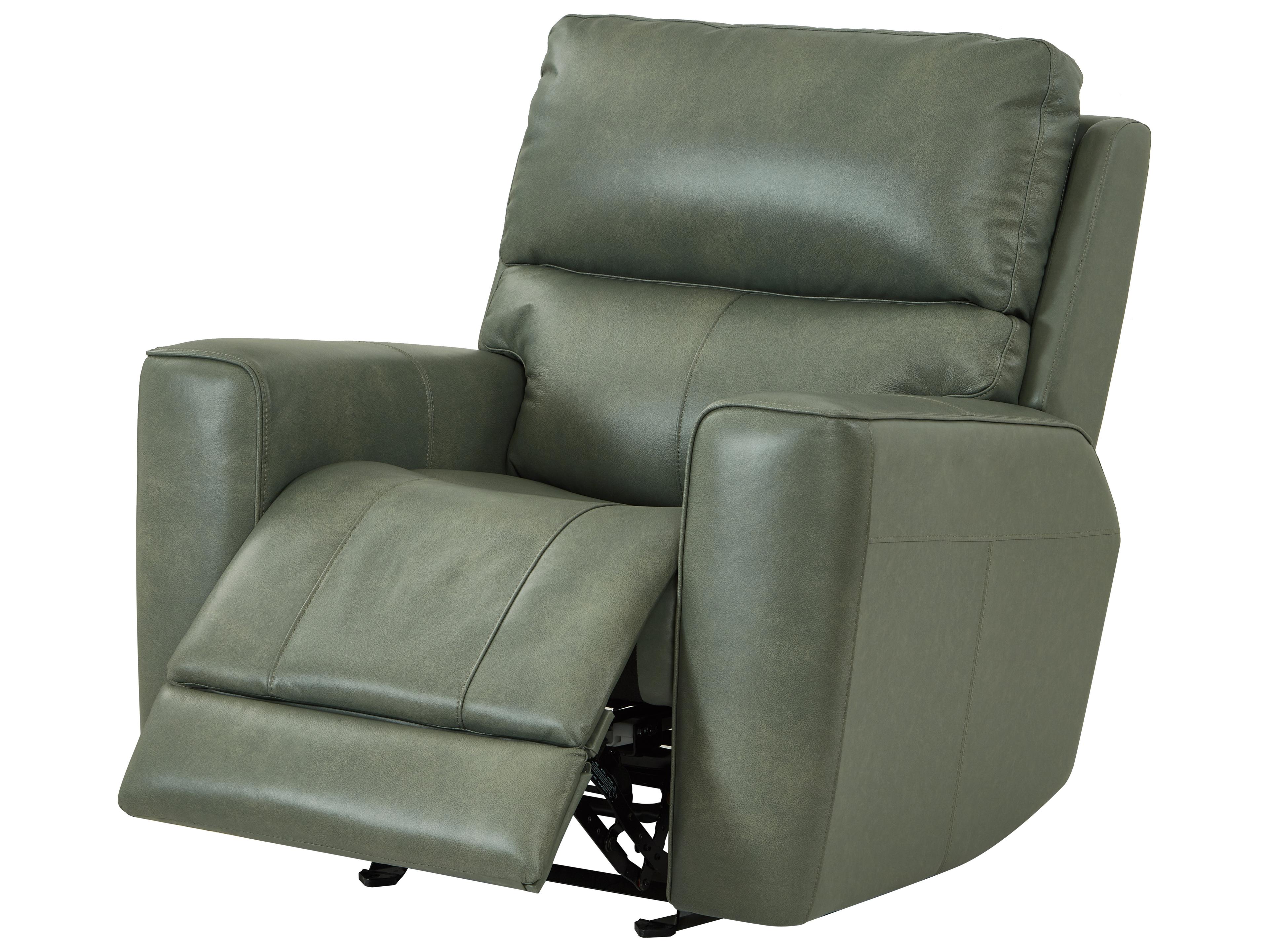 Leather Italia USA Laredo Chair - Glider 2P 1607Lv Sage Moss
