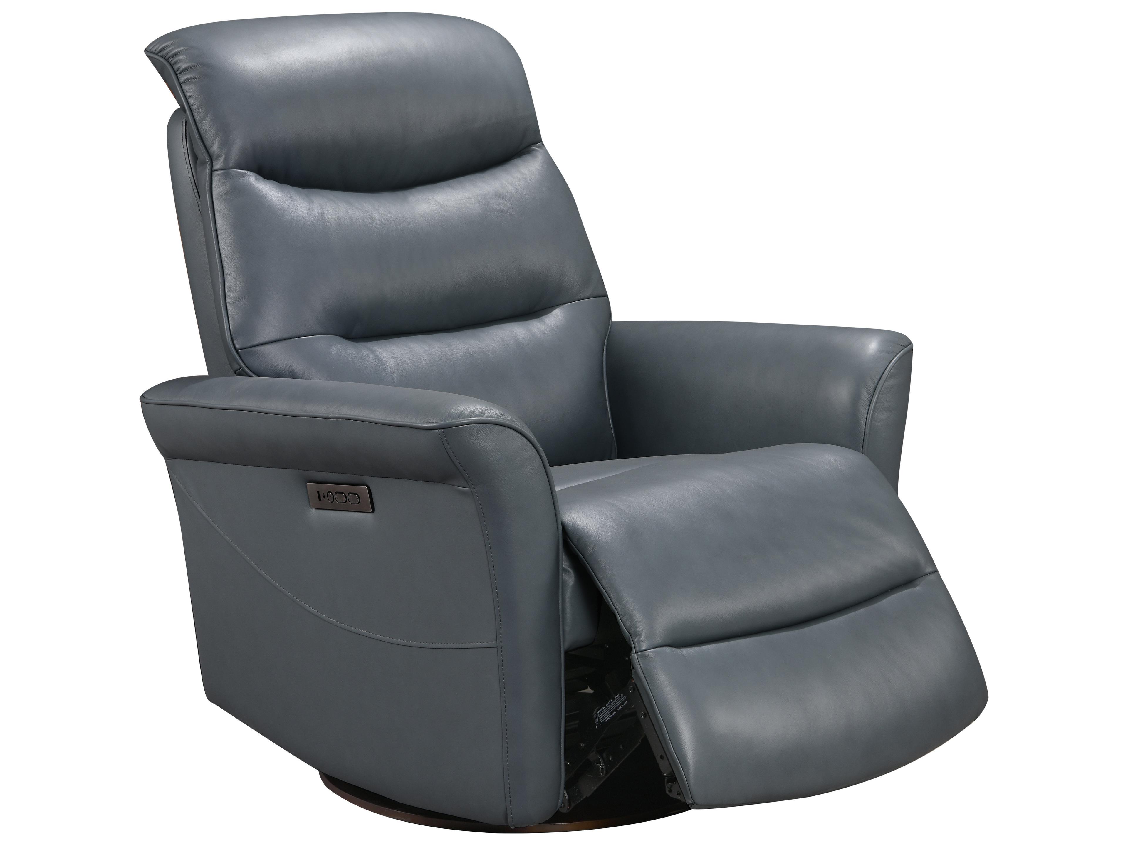 Leather Italia USA Hollister Chair - P2 - 260 Swivel Glider 5501Lv Blue