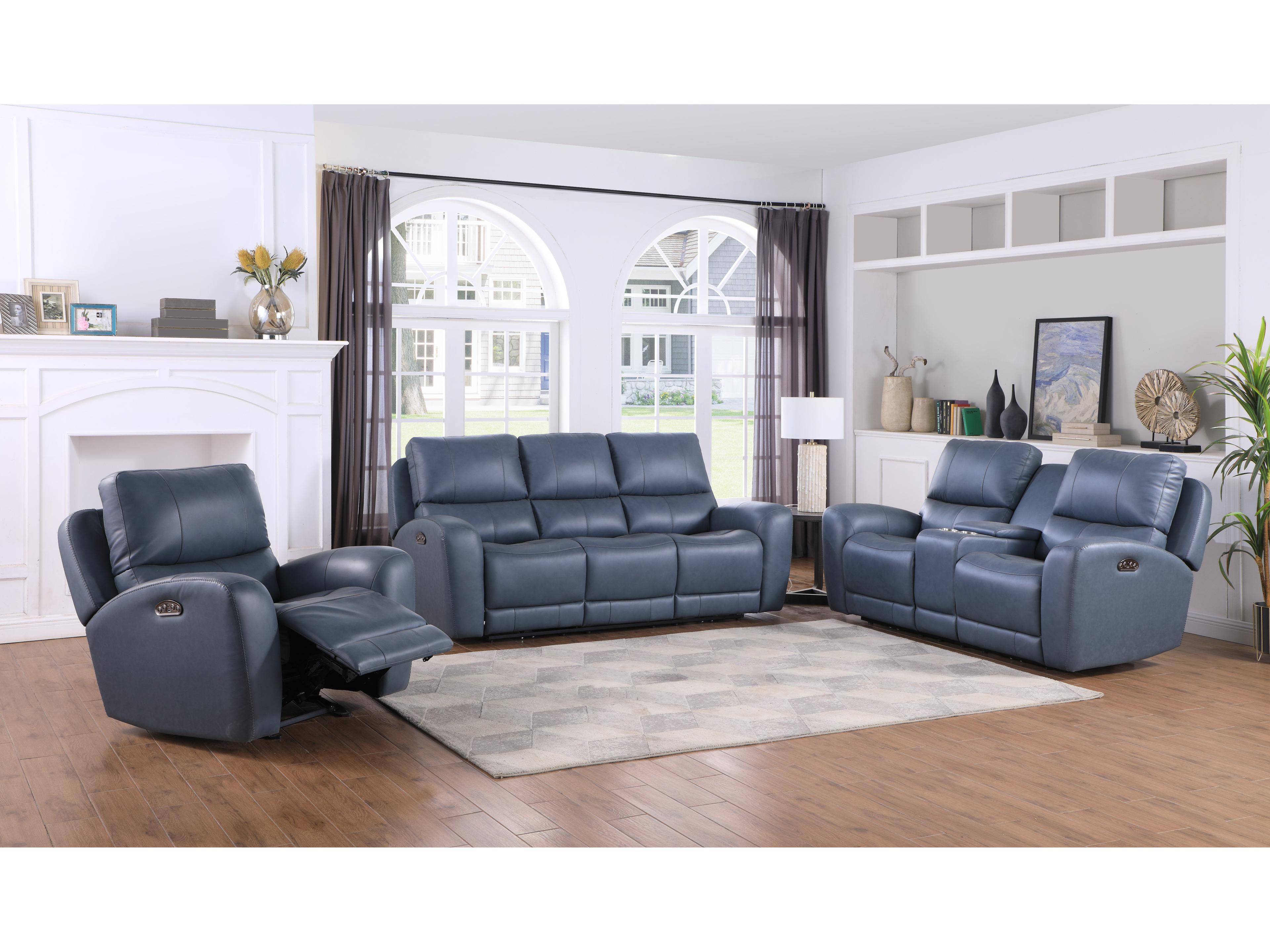 Leather Italia USA Bel Air Sofa - P2 6027Lv Persian Blue