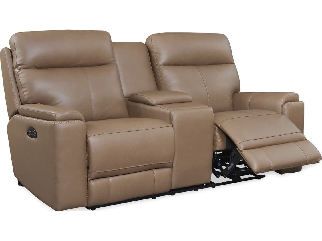 Leather Italia USA Bryant Loveseat - Console - P2 3001Lv Tuscan Tan