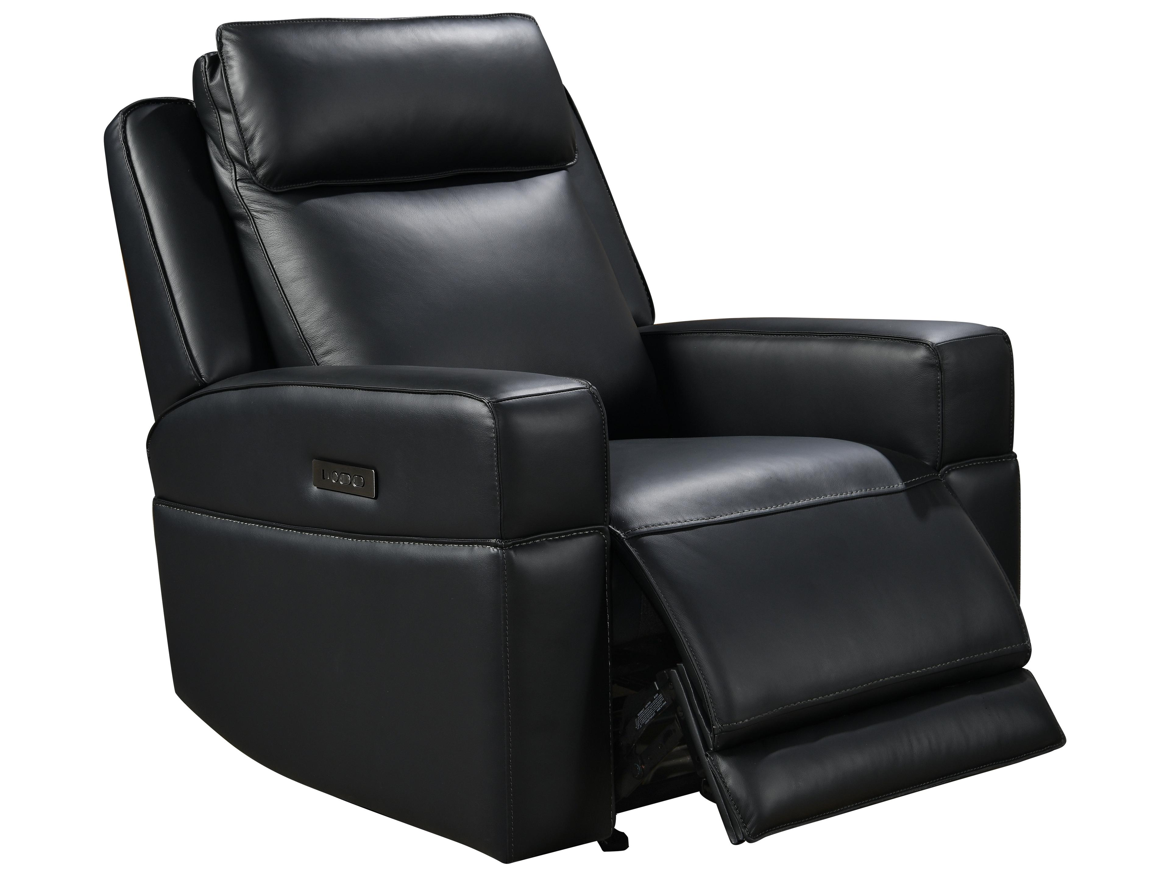 Leather Italia USA Valley Chair - P2 - Glider 8034Lv Black L
