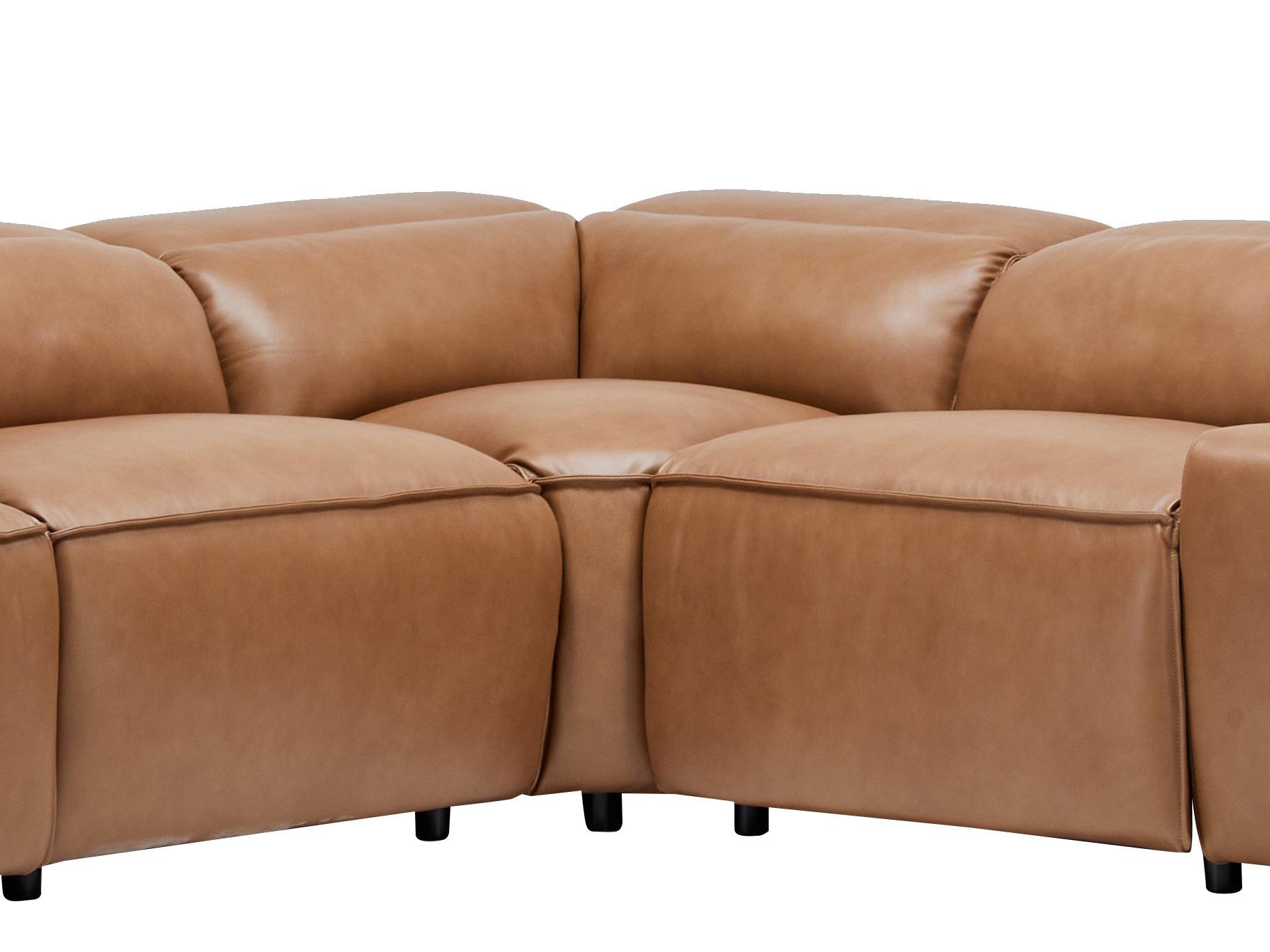 Leather Italia USA Uptown Wedge W- Square Corner 7701Lv Tan Husk