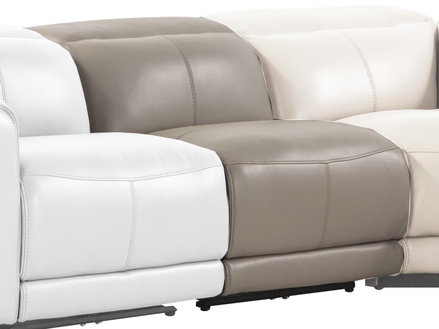 Leather Italia USA Ridgeway Armless Chair - Powered - Zg 3303Lv Gr