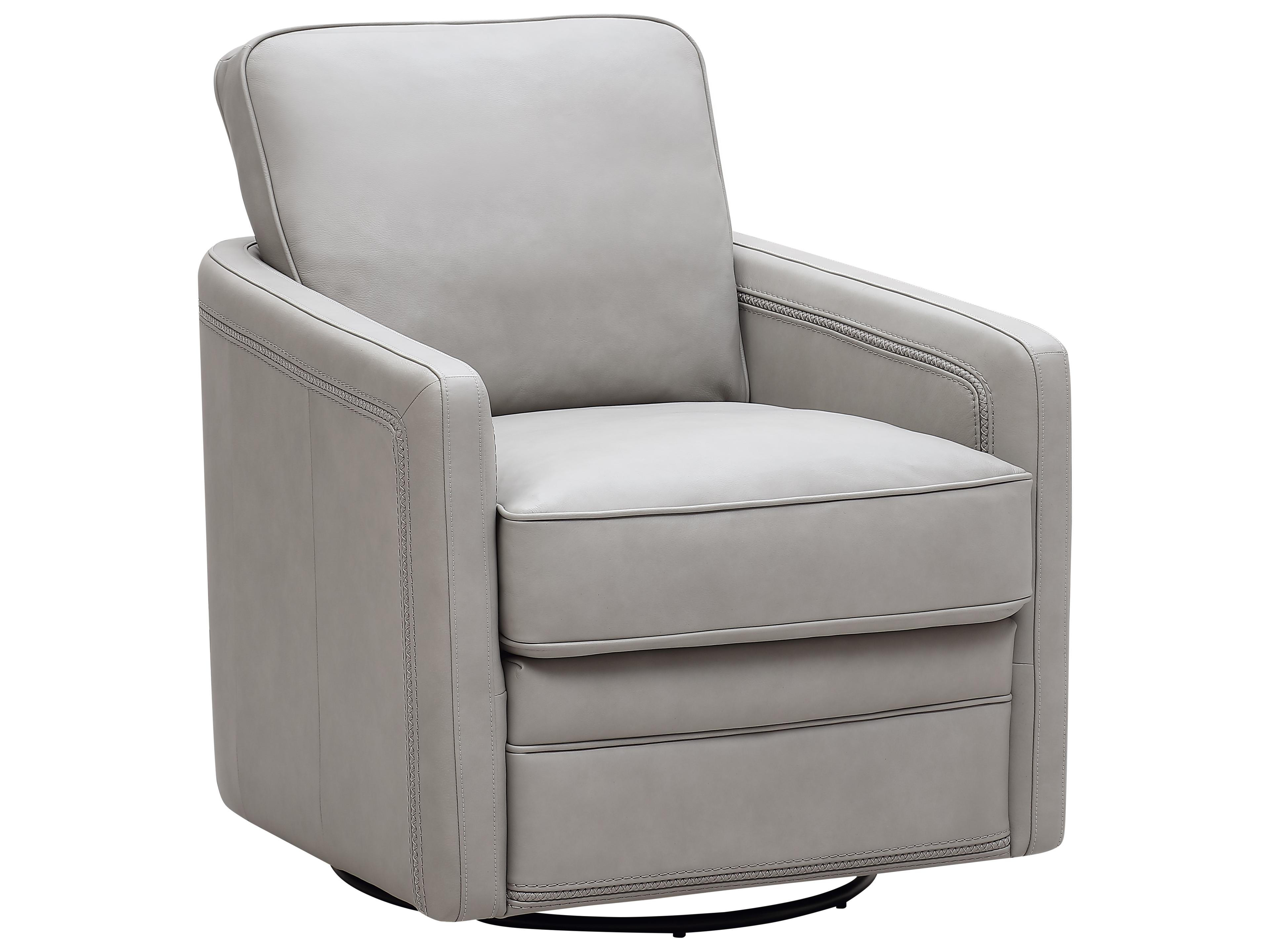 Leather Italia USA Turner Chair - 360 Swivel - Glider 1760S Stone