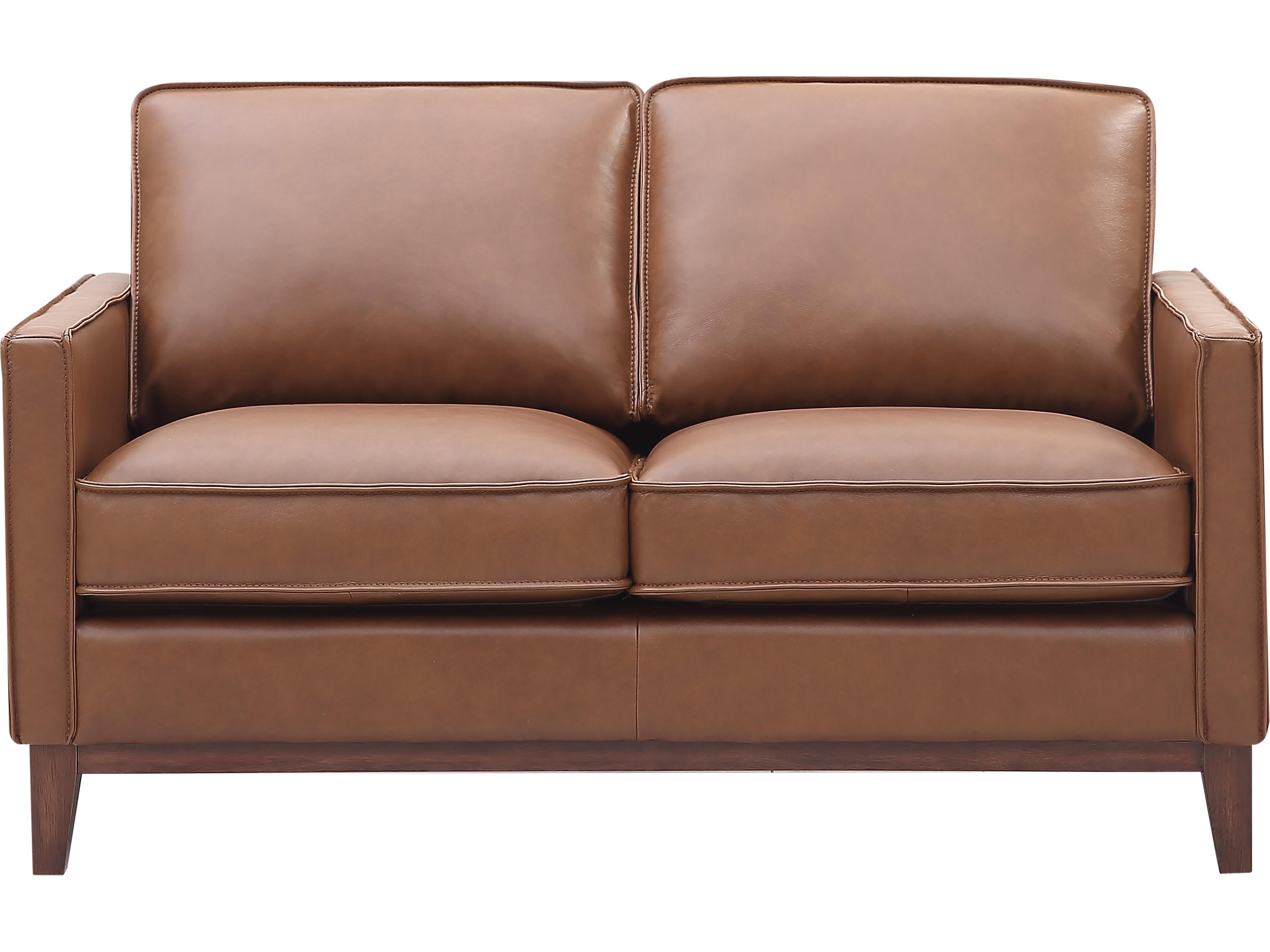 Leather Italia USA Weston Loveseat 1015S Highland Saddle Leath