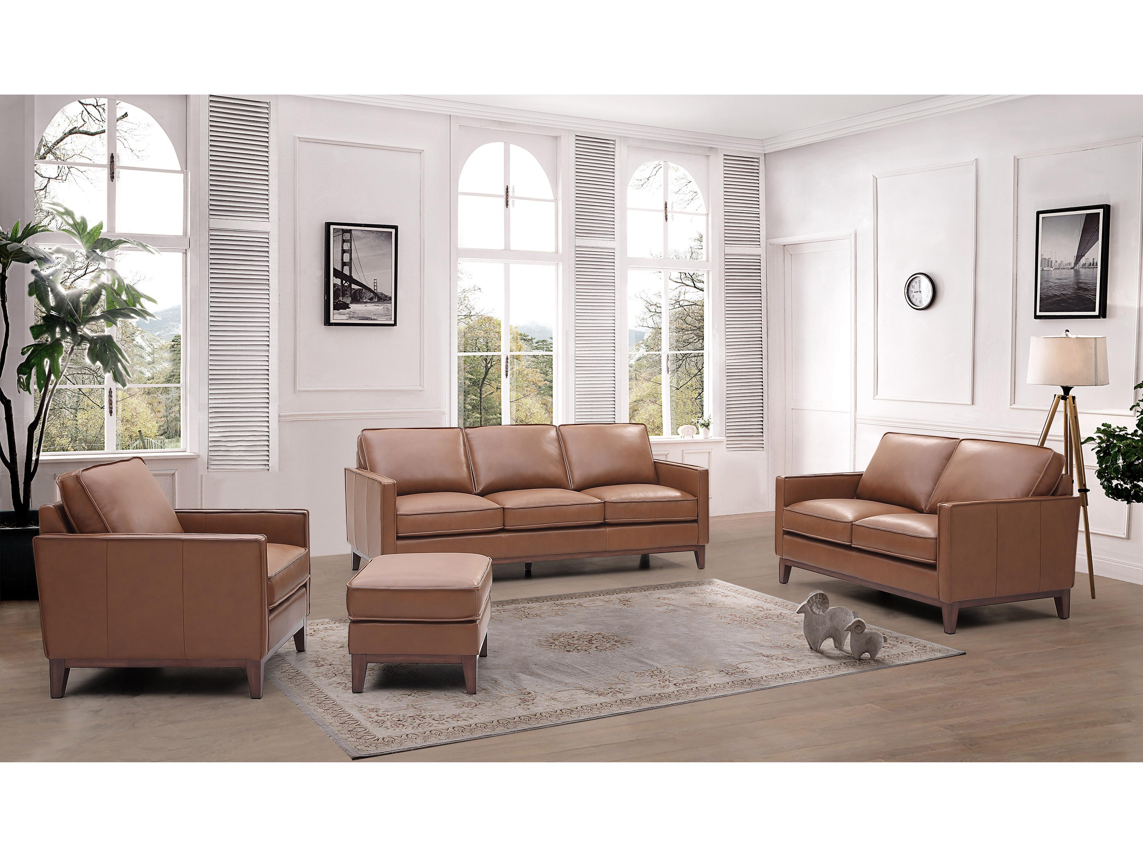 Leather Italia USA Weston Sofa 1015S Highland Saddle Leather -