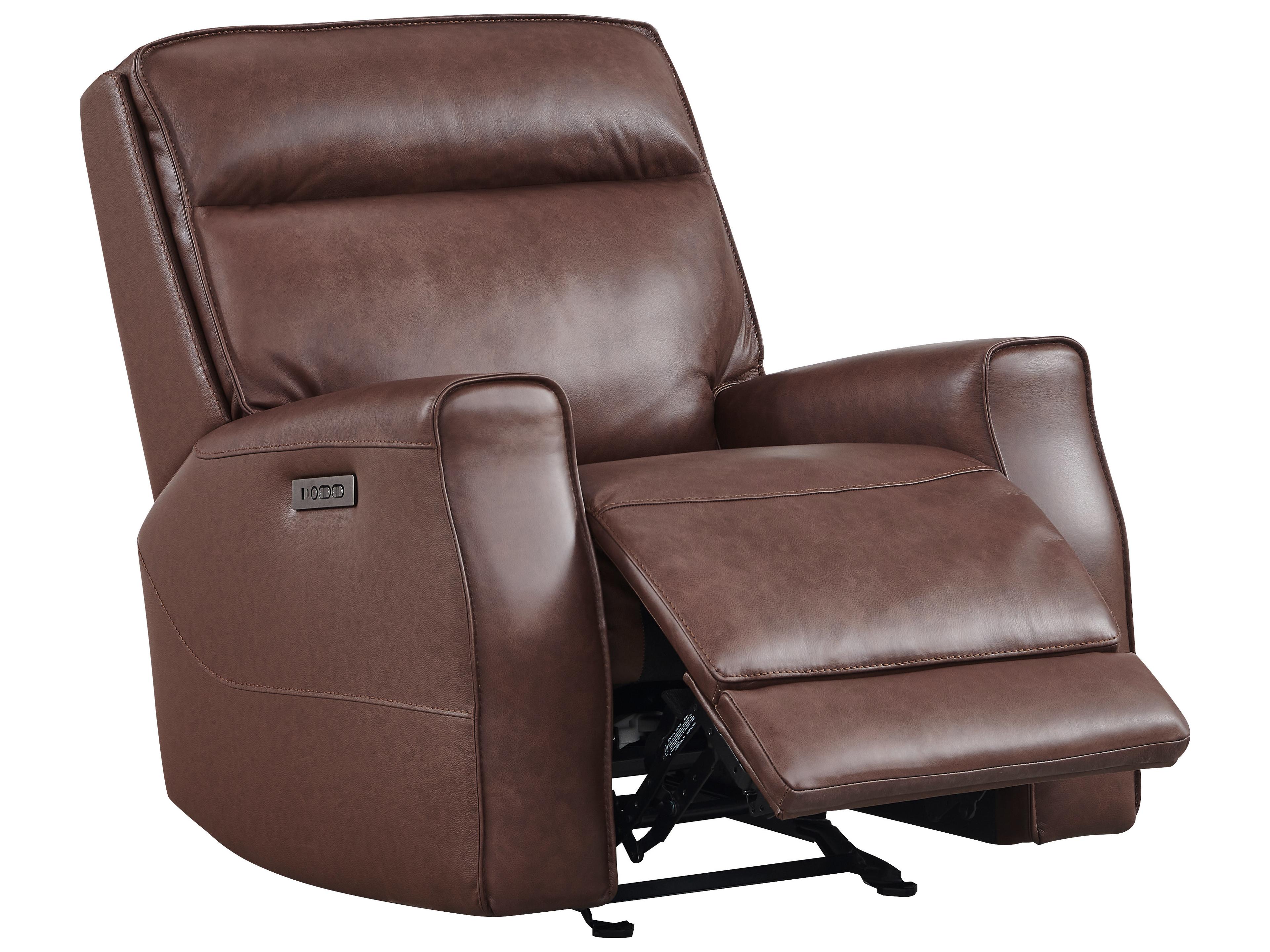Leather Italia USA Sydney Chair - P2 - Glider 1501Lv Brown Her